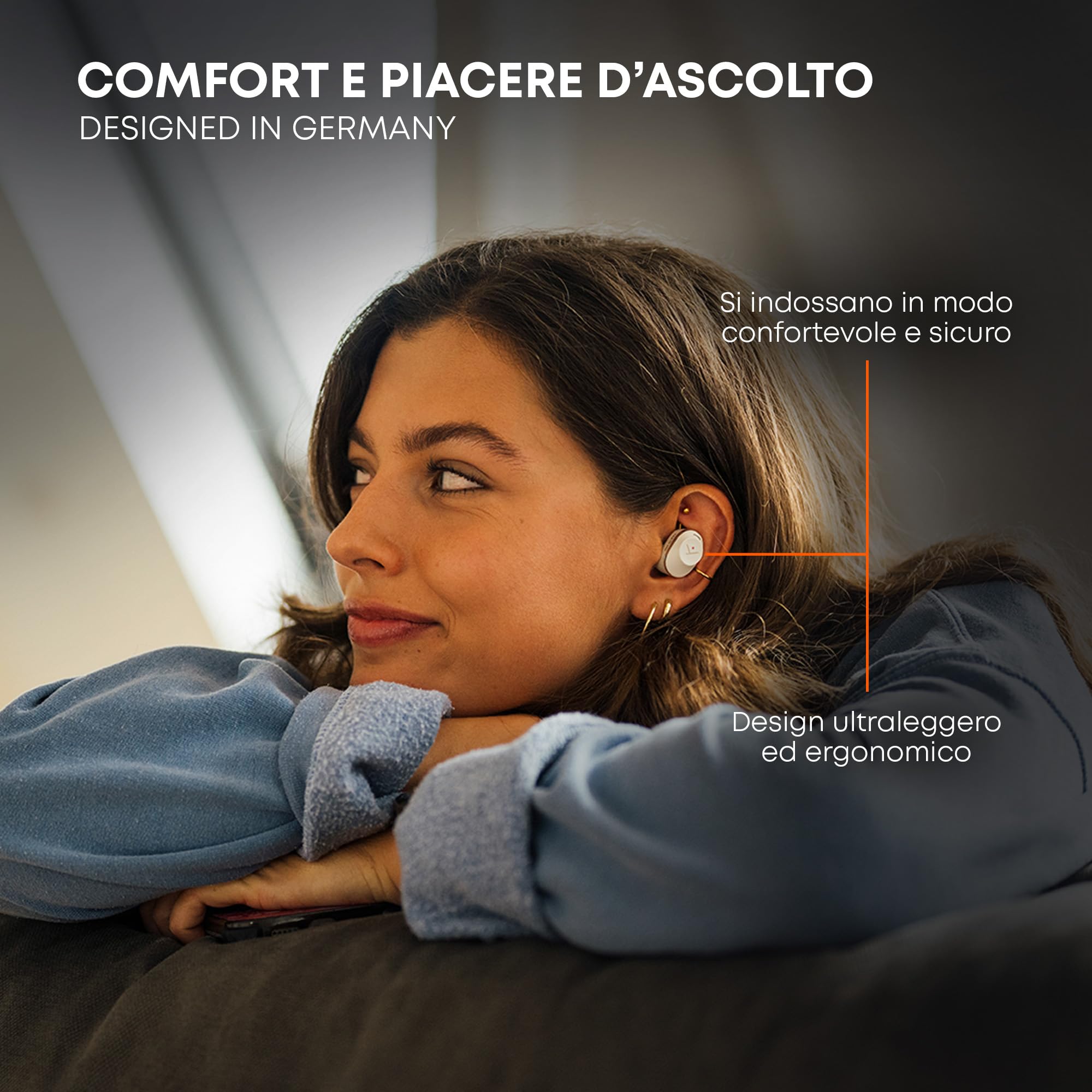 beyerdynamic Amiron 300 Cuffie True Wireless con cancellazione attiva del rumore e modalità Trasparenza, auricolari crema, Bluetooth in-ear, 38 ore di autonomia.