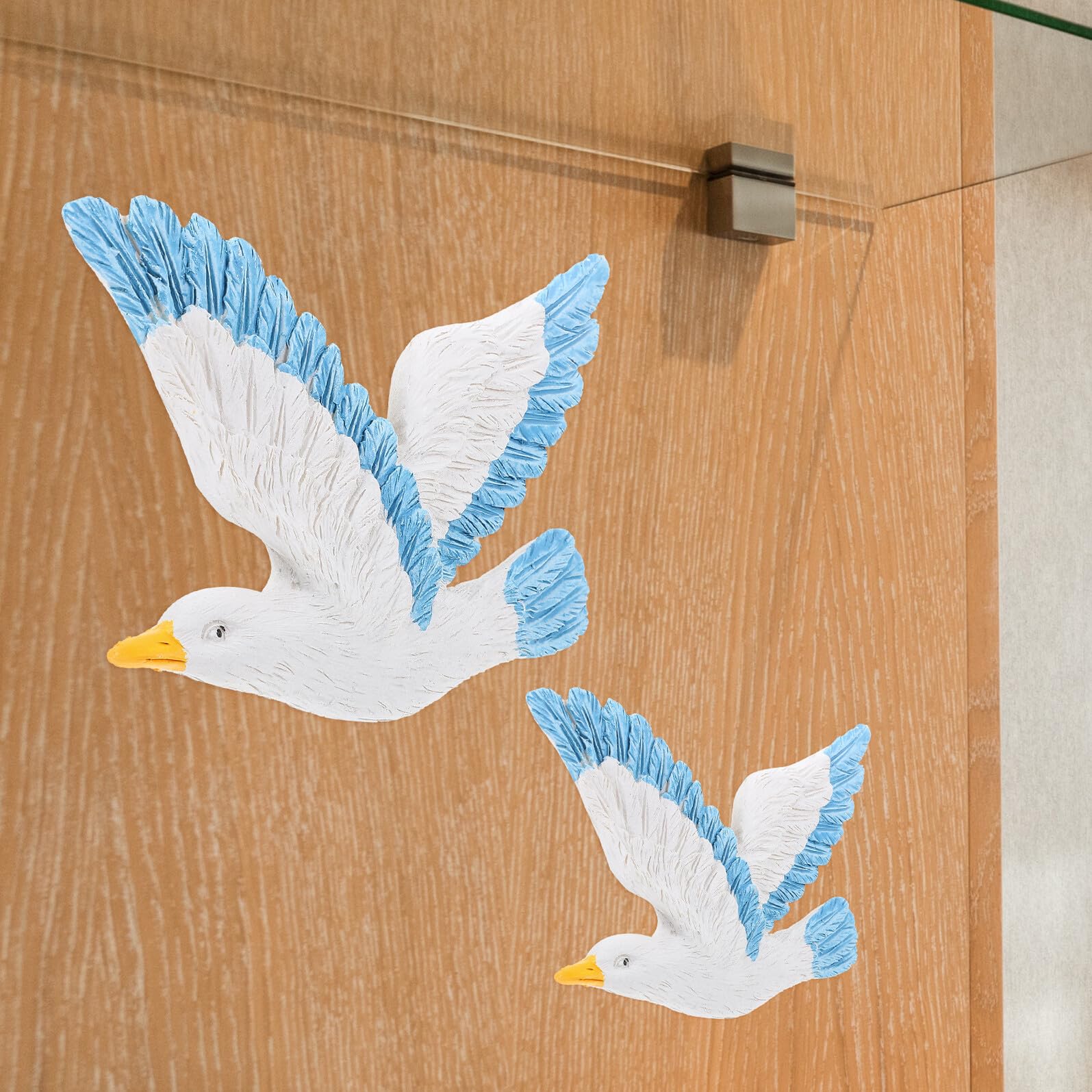 SOIMISS 3pezzi Gocce Di Uccelli Appese in Resina Blu Destra Gabbiani Da Parete Ciondolo Creativo Per Casa Per Pareti Soffitti Alberi