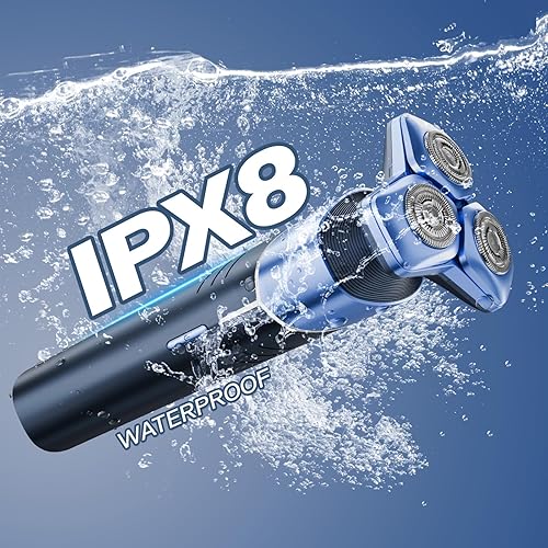 Miniatura 5 de Maquinilla de afeitar eléctrica para hombre afeitadora 3 en 1 con cortadora de pelo y recortadora de nariz - Cabezales flotantes 3D, sistema de