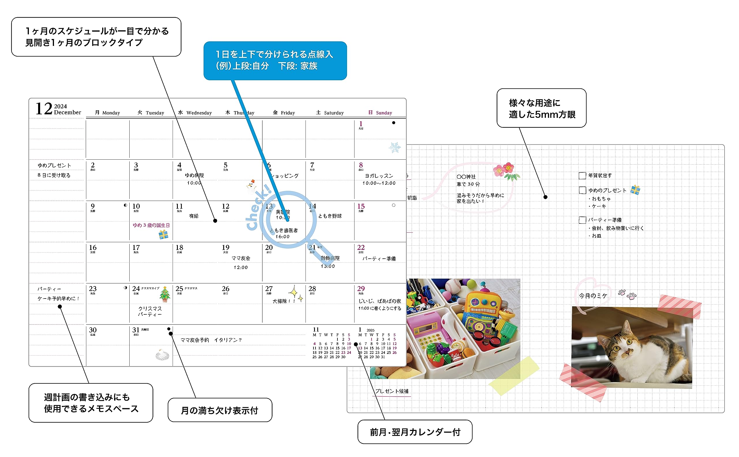Amazon.co.jp: レイメイ藤井 手帳 2024年 スケジュール帳 シャイニー