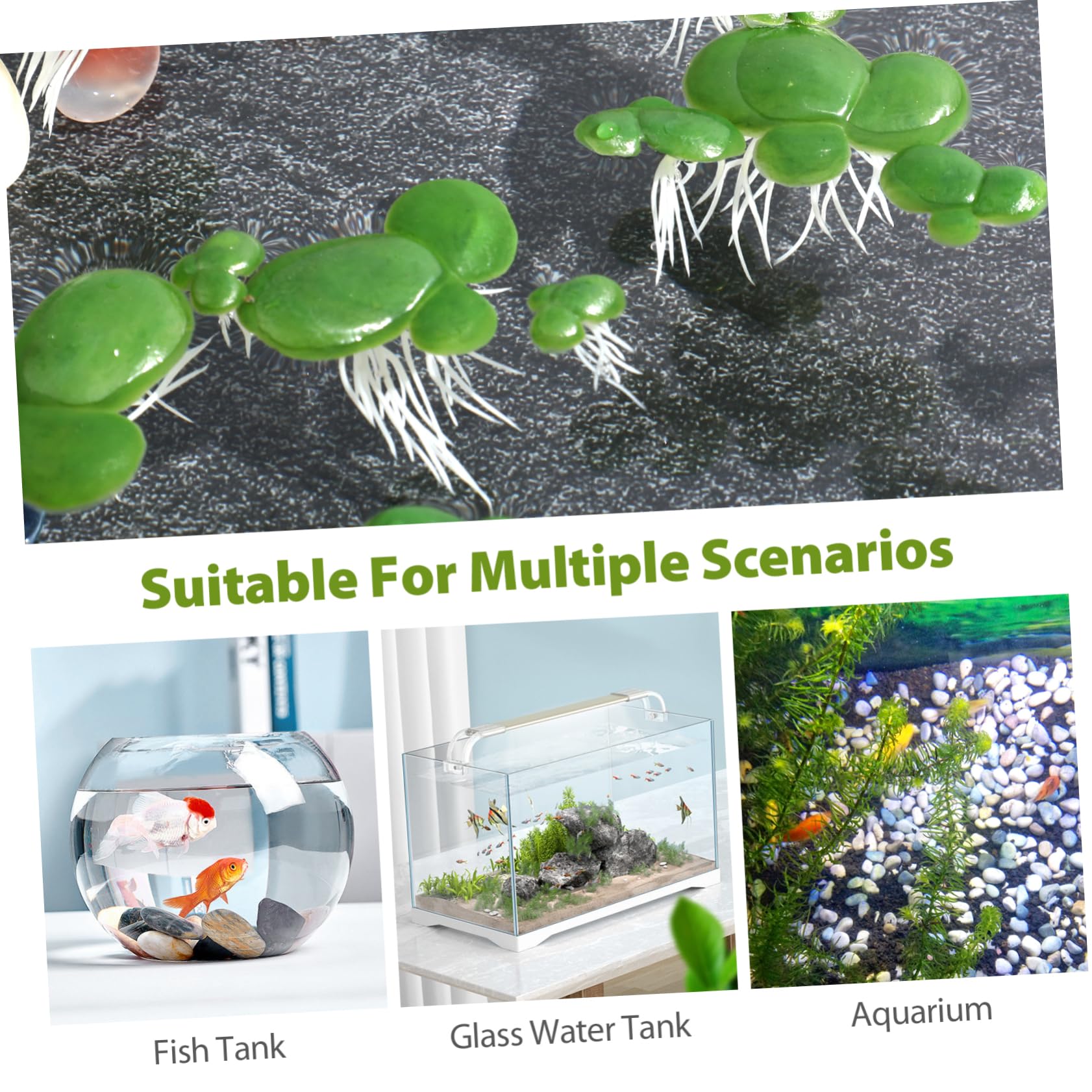 4 Paquetes De Plantas Artificiales Tanque De Lenteja De Agua Artificial Hornwort Planta De Acuario Patos Flotantes Decoraciones De Acuario Escondite De Peces Bonsai Juguete