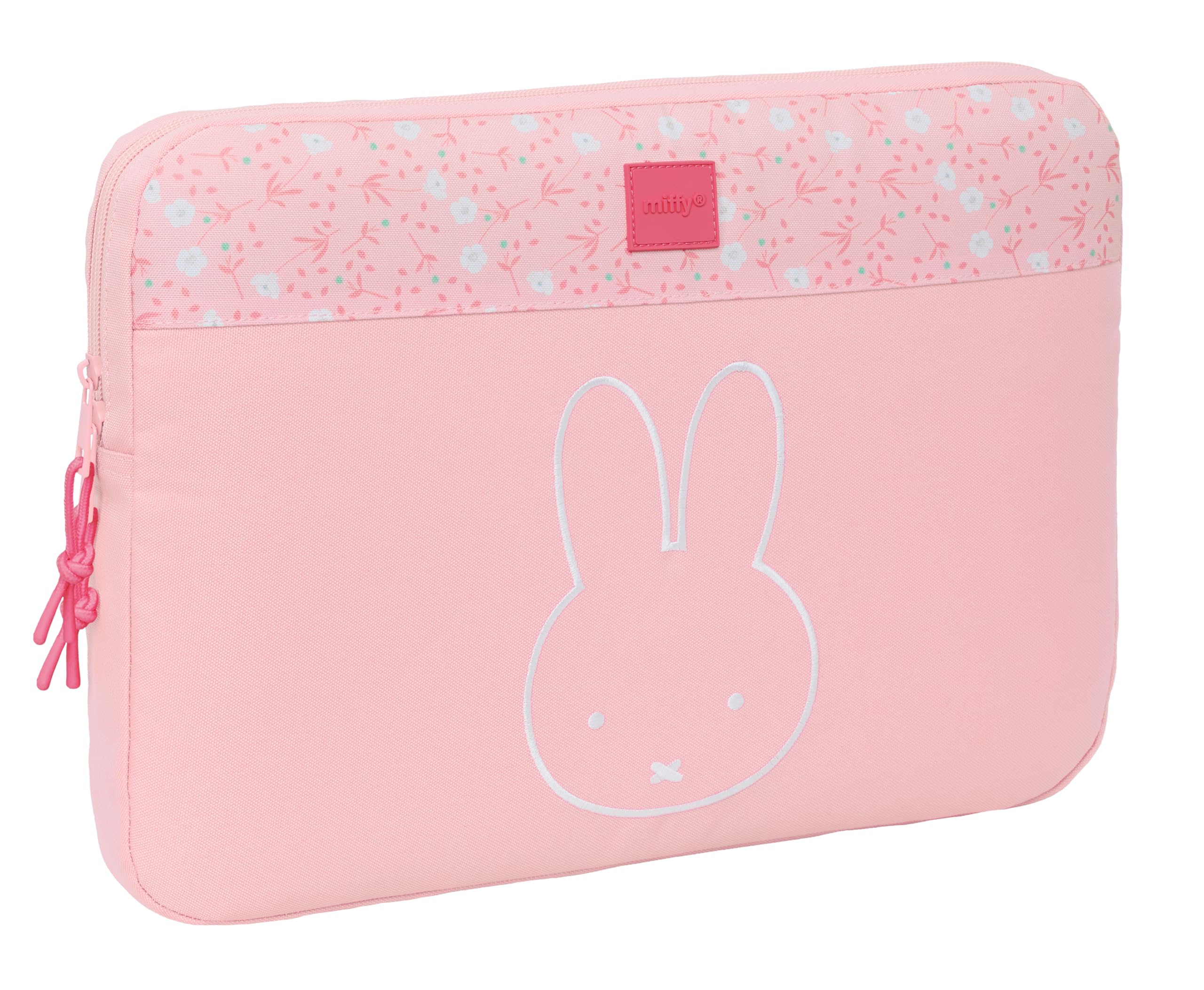 Safta MIFFY FLORES – Laptop Sleeve 15.6 Inches, Backpack, Ideal for Children of Different Ages, Comfortable and Versatile, Quality and Resistance, 39.5 x 3.5 x 27.5 cm, Pink Stick, M, Casual