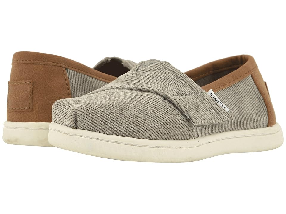 

TOMS Kids Alpargata (Infant/Toddler/Little Kid) (Cement Micro Corduroy/Synthetic Leather) Boy's Shoes
