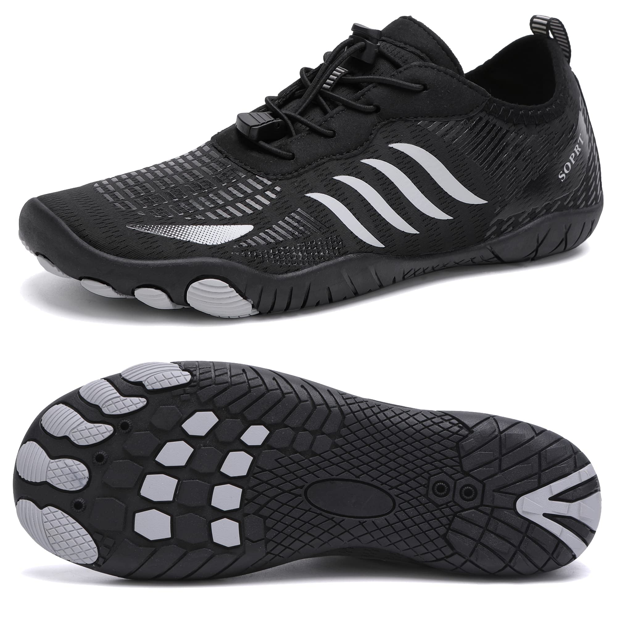 LinSmartBarefoot Shoes Womens Mens Wide Toe Box Water Shoes Barefoot Trainers Women Men for Walking Running Gym Beach Surf Driving