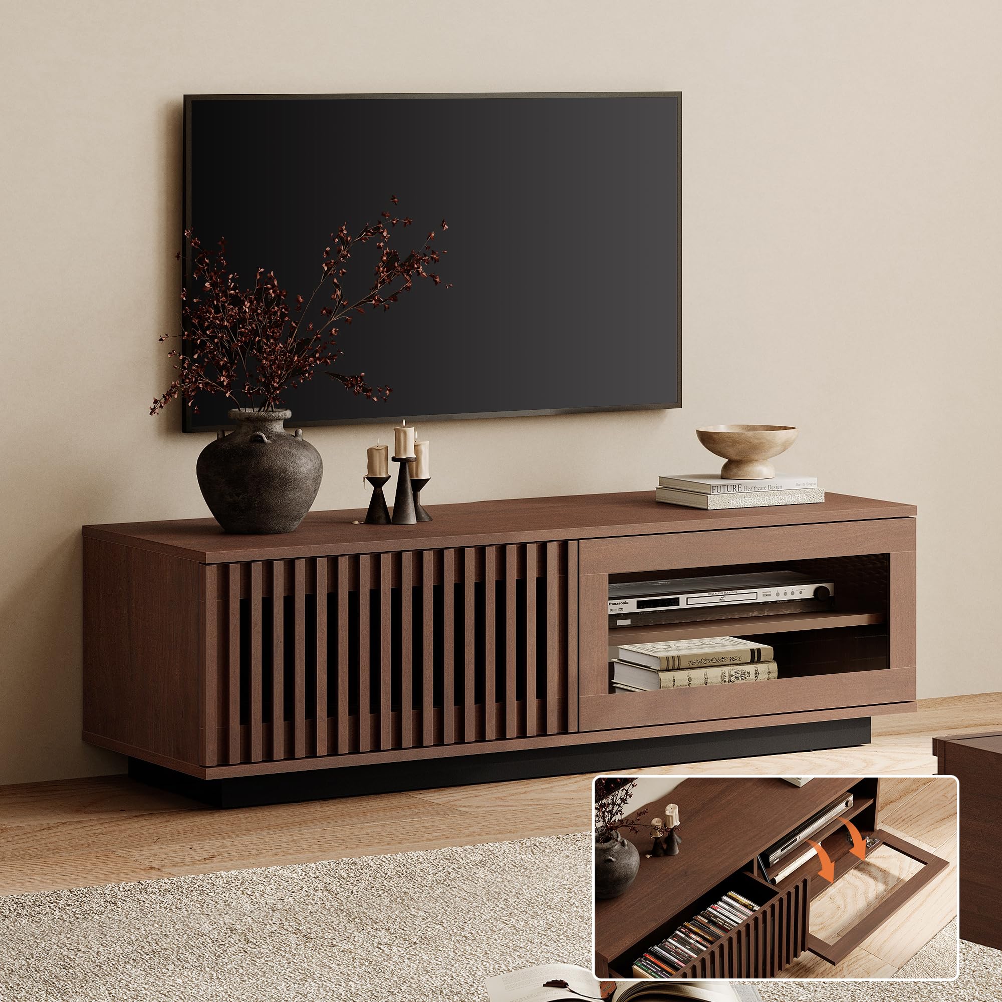Amazon｜WAMPAT テレビボード テレビ台 ローボード TV ボード ガラス
