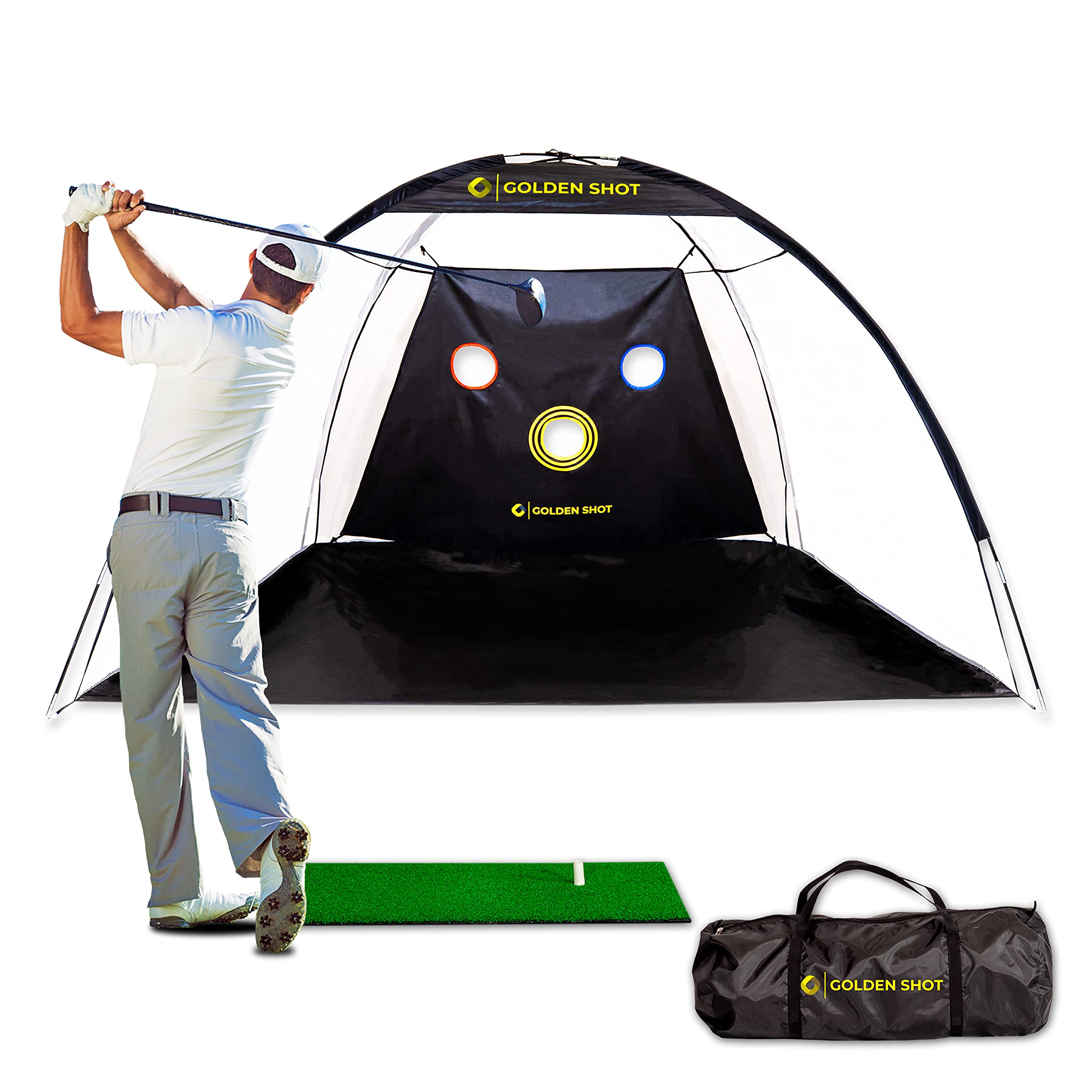Buy GOLDEN Large Professional Golf Practice Net with Golf hitting mat