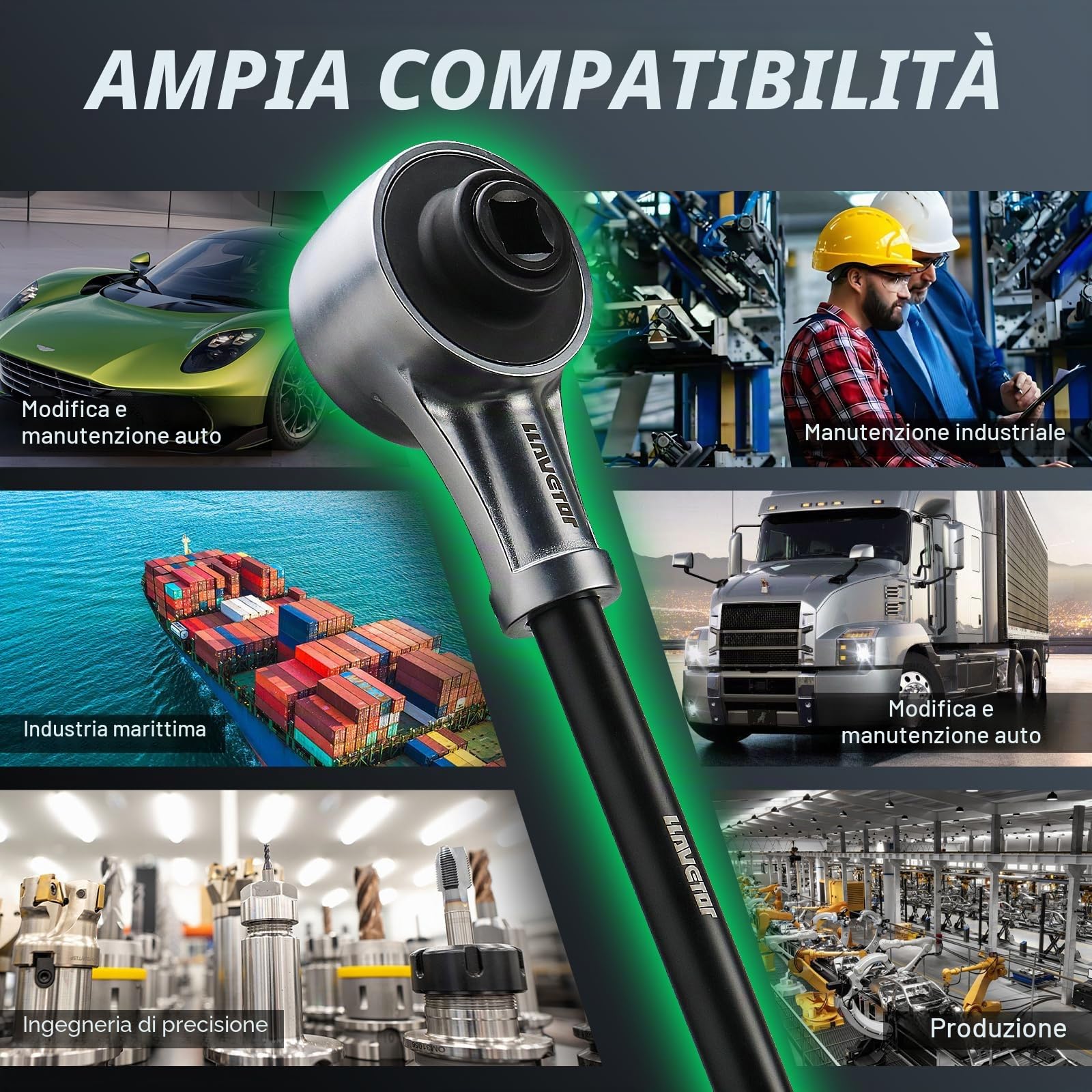 Set di moltiplicatore di coppia, attacco da 3/4 pollici, 2900 Nm, amplificatore di coppia 1:3 con braccio di reazione e adattatore, costruzione in Cr-Mo cromo vanadio, strumento per la rimozione per