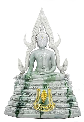 BUDDHO Chinnaraj Estatua de Buda de 12 pulgadas de alto. Estatua de Buda tailandés para decoración del hogar, escultura de Buda pequeño regalo de