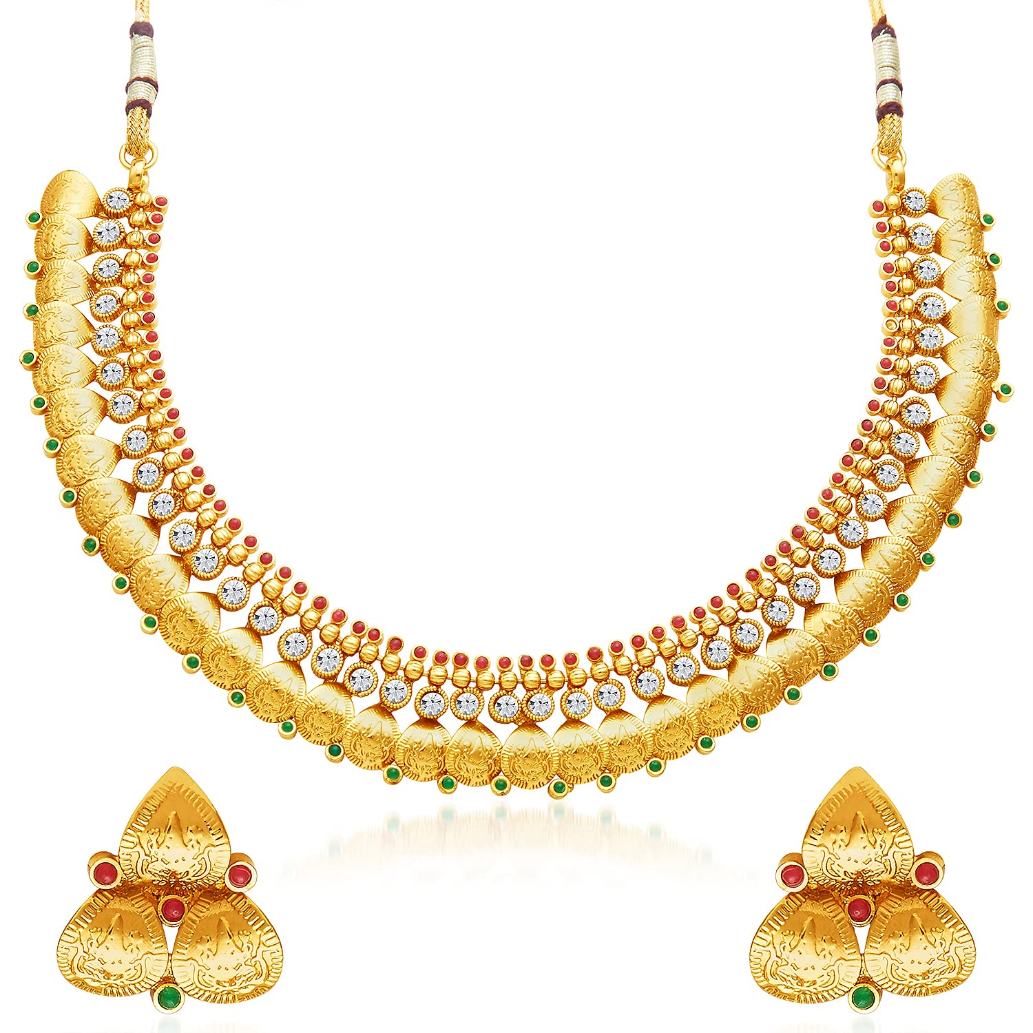 SukkhiFascinating Gold Plated Temple Jewellery Necklace Set (2312NGDLPP1500SK)