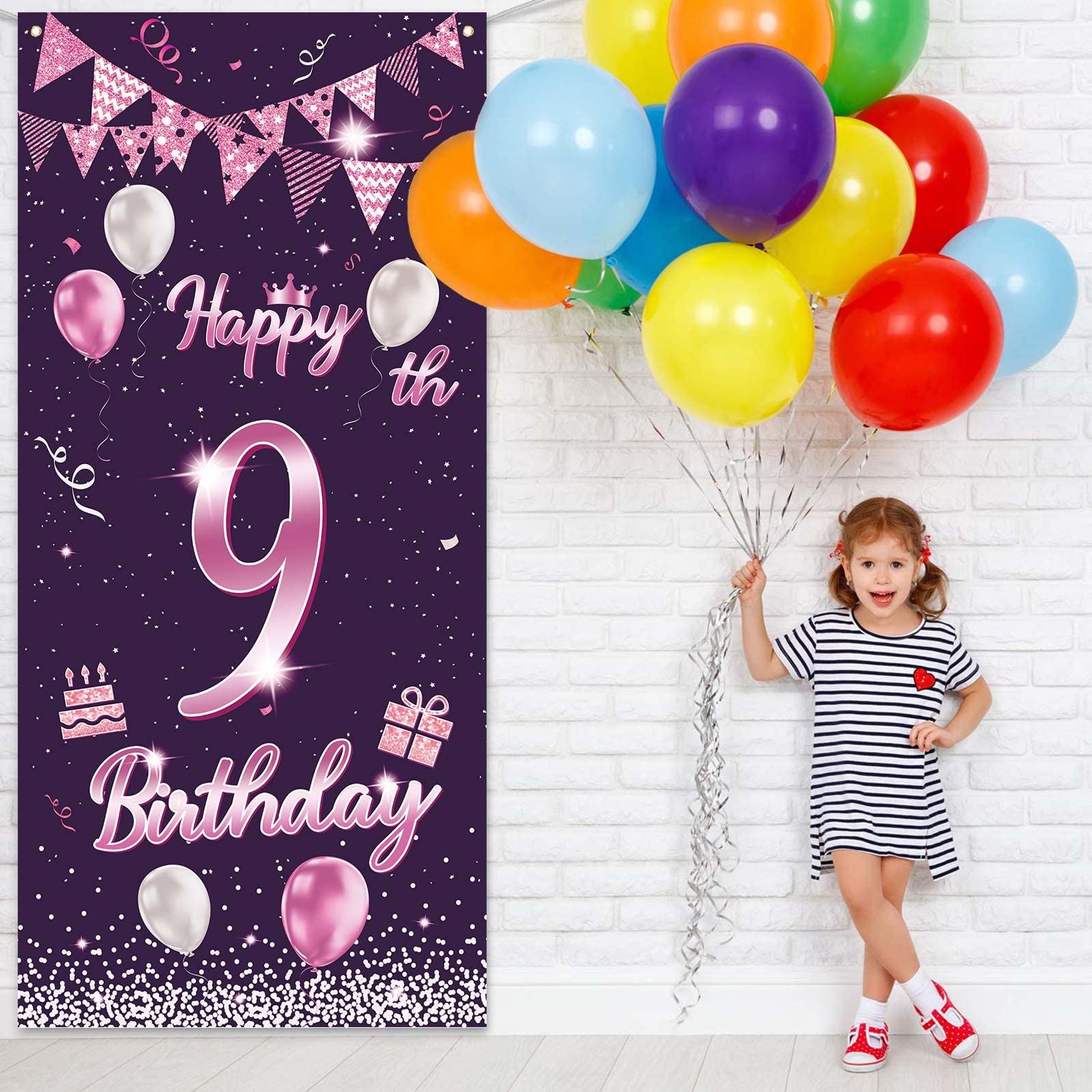 Happy Birthday Banner – Stoff, 180x119 Cm, Für Partys & Dekoration