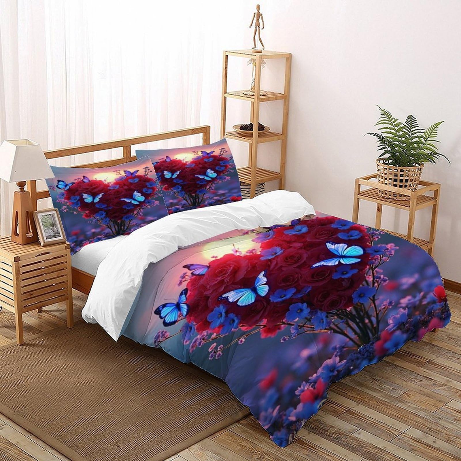 Housse de couette microfibre zippée Pink Wild Animals lit Super King 260x220cm