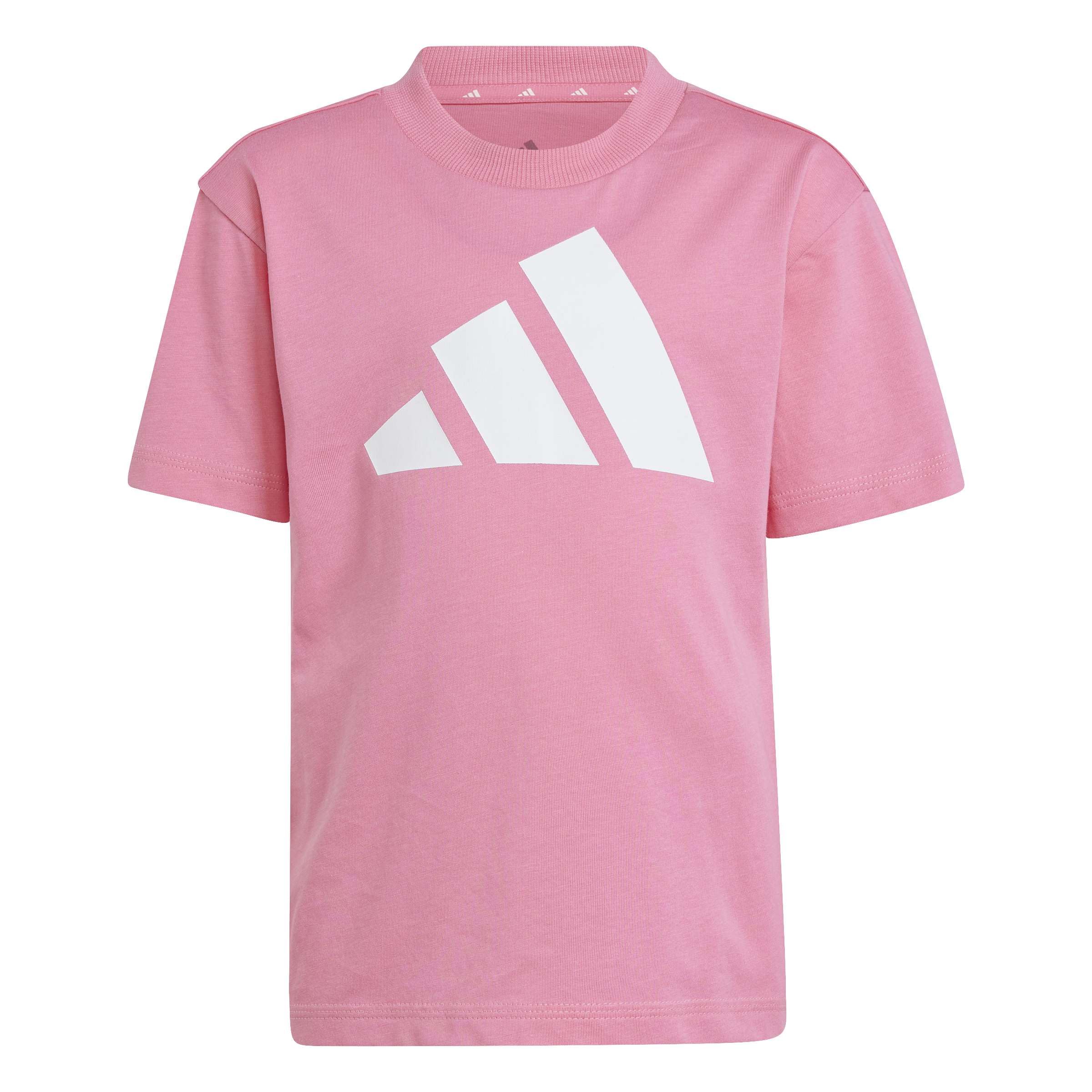 adidas Unisex Kids Essentials Big Logo T-Shirt, PNKFUS/White, 5-6 Years