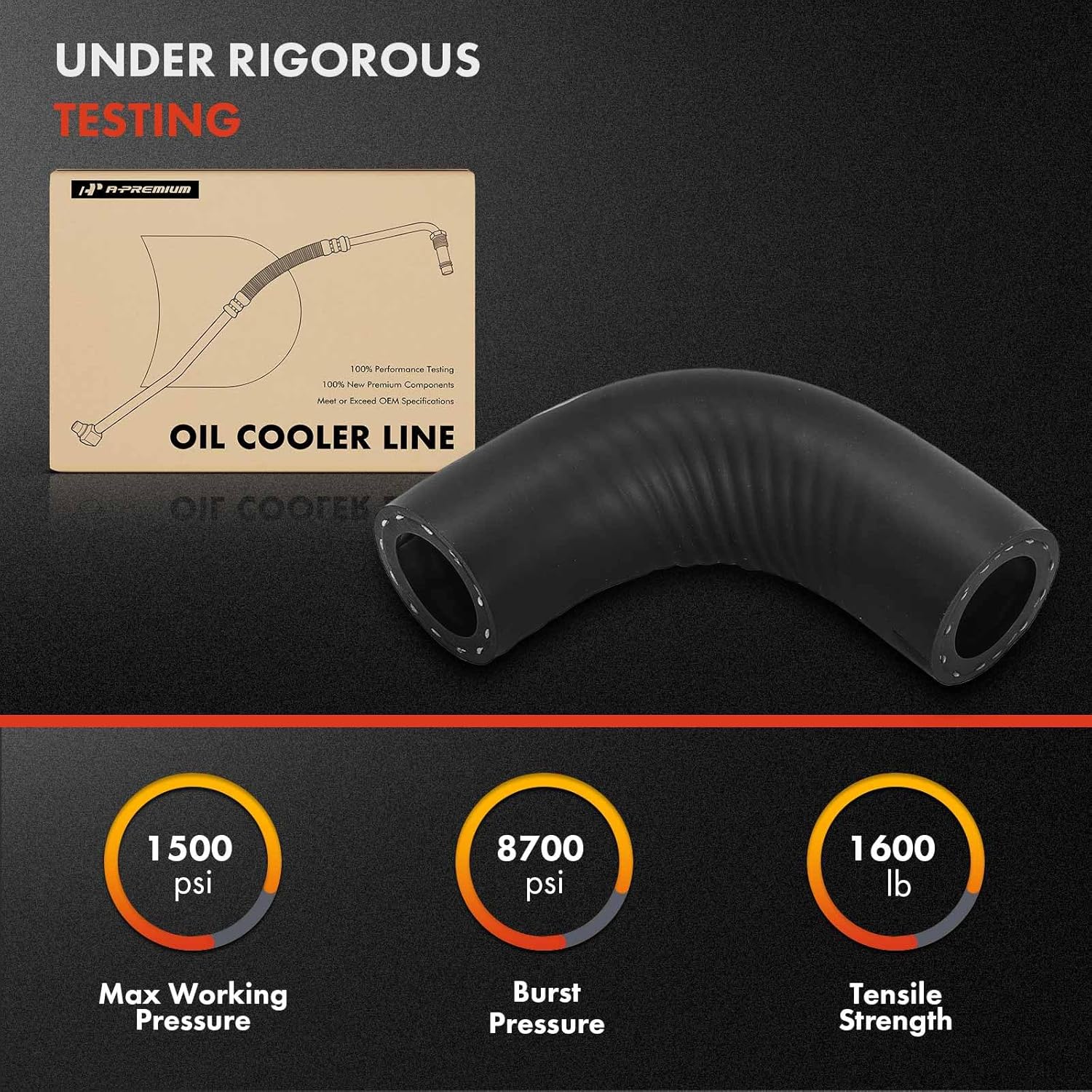 A-Premium Automatic Transmission Oil Cooler Line Hose Assembly Compatible with Dodge Ram 2500 3500 1994-1998, D150 1989-1991 1993, D250 1989-1993, D350 1989-1993, W150, W250, W350