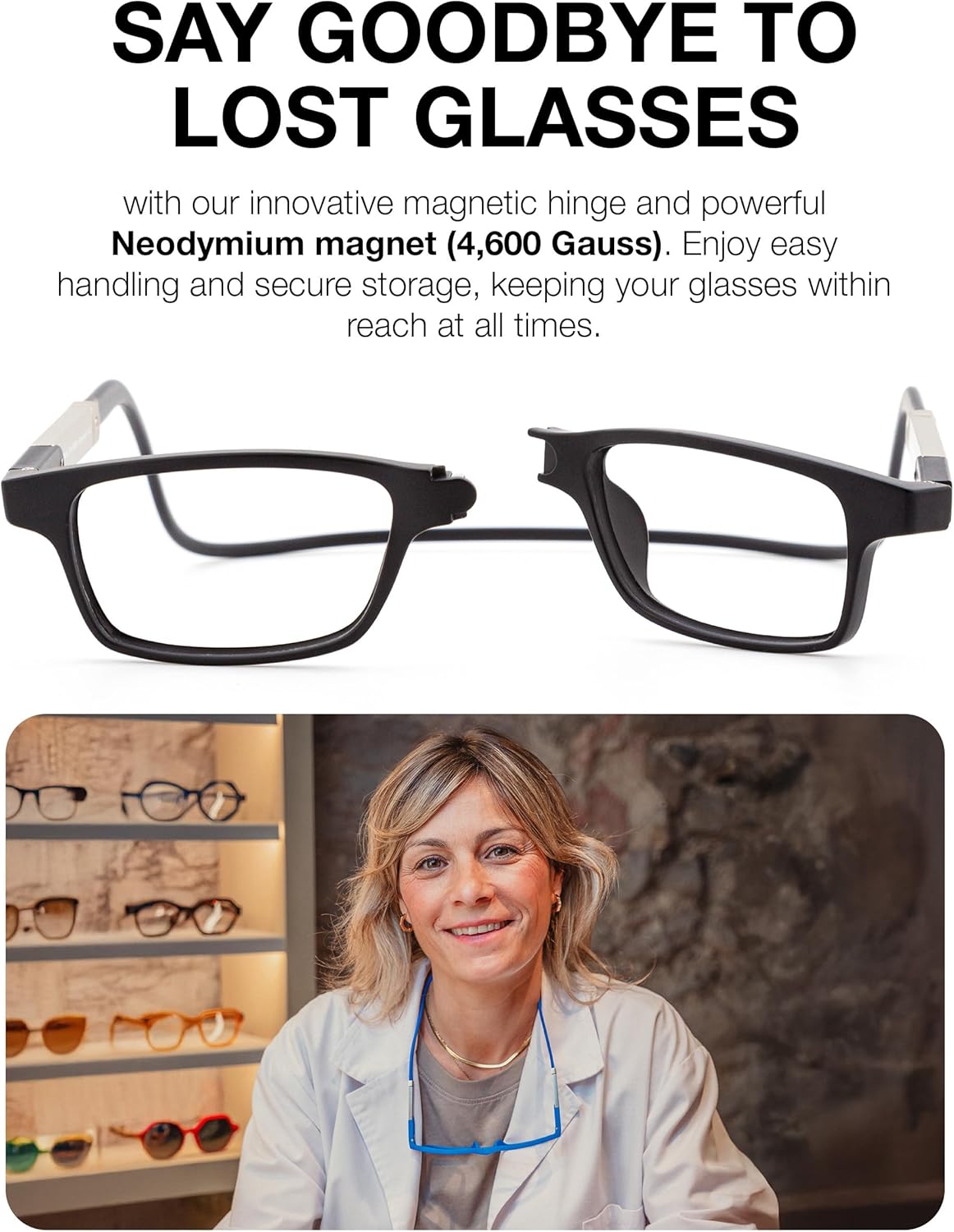 DIDINSKY Magnetic Reading Glasses – Foldable Blue Light Blocking Readers for Men & Women with Anti-Reflective Lenses