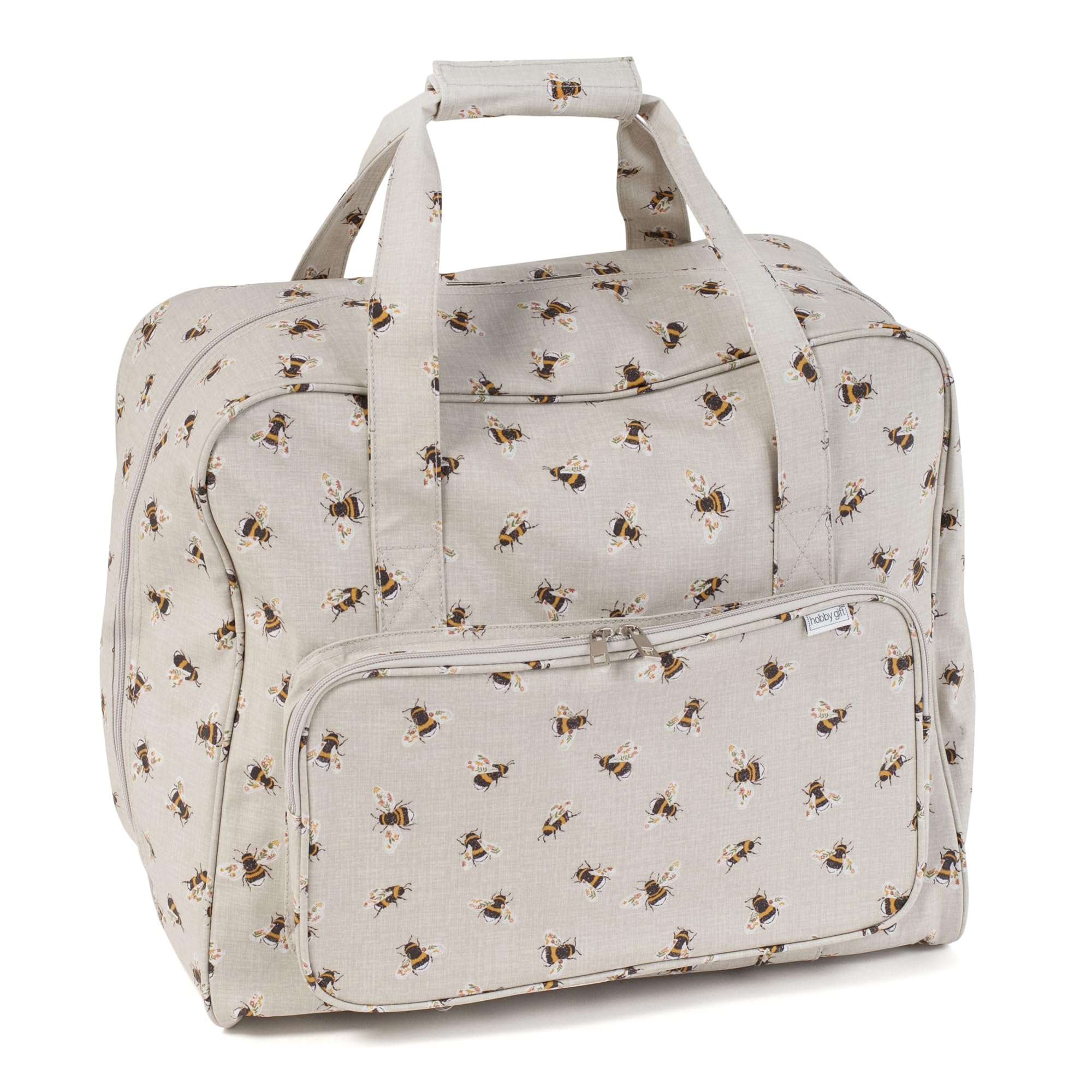 Hobby Gift Bolsa para Máquina de Coser, Bolsa Acolchada Resistente con Cremallera, Bolsa Grande Impermeable para Almacenaje de Costura, 20 x 44 x 38 cm, Abeja