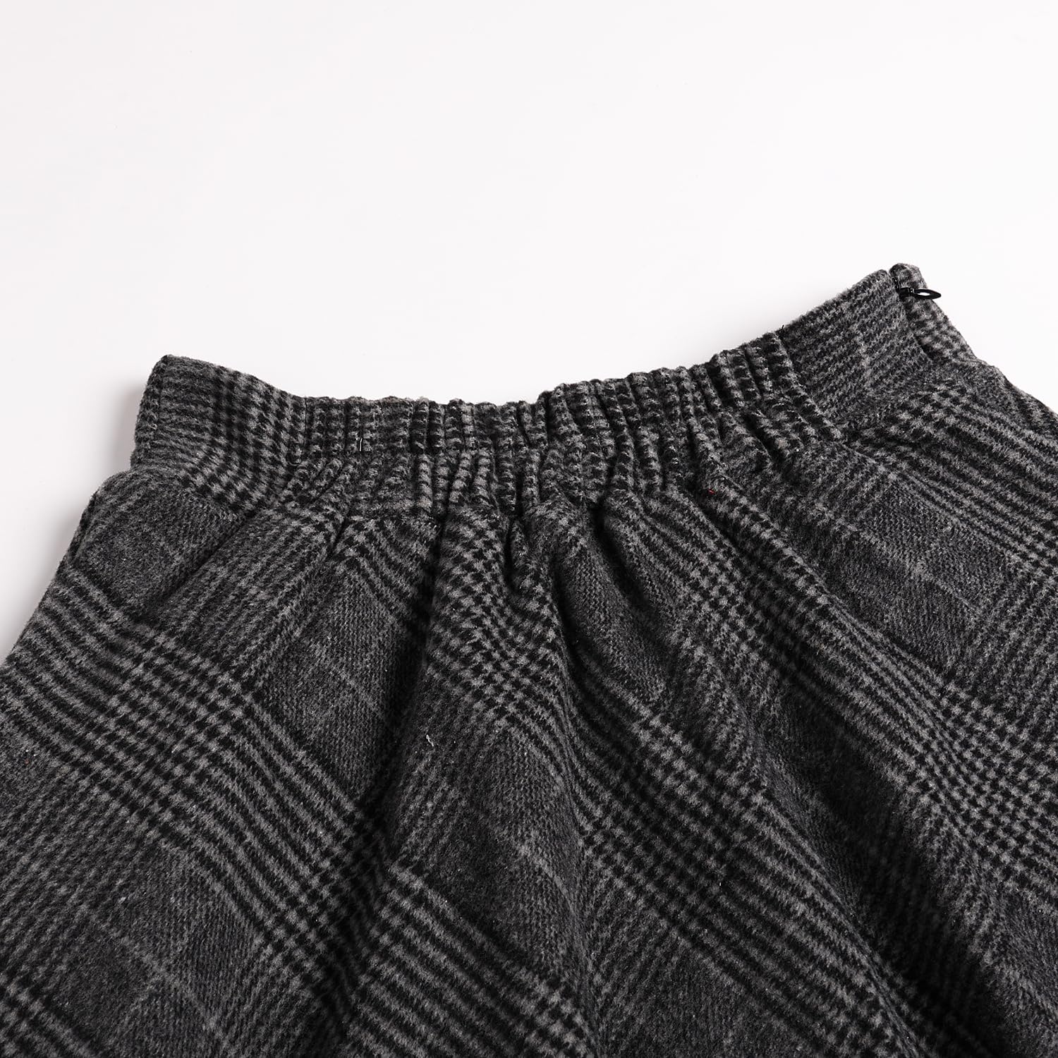 Rock Damen Lang Winter Kariert Wollrock A-Linie Maxirock