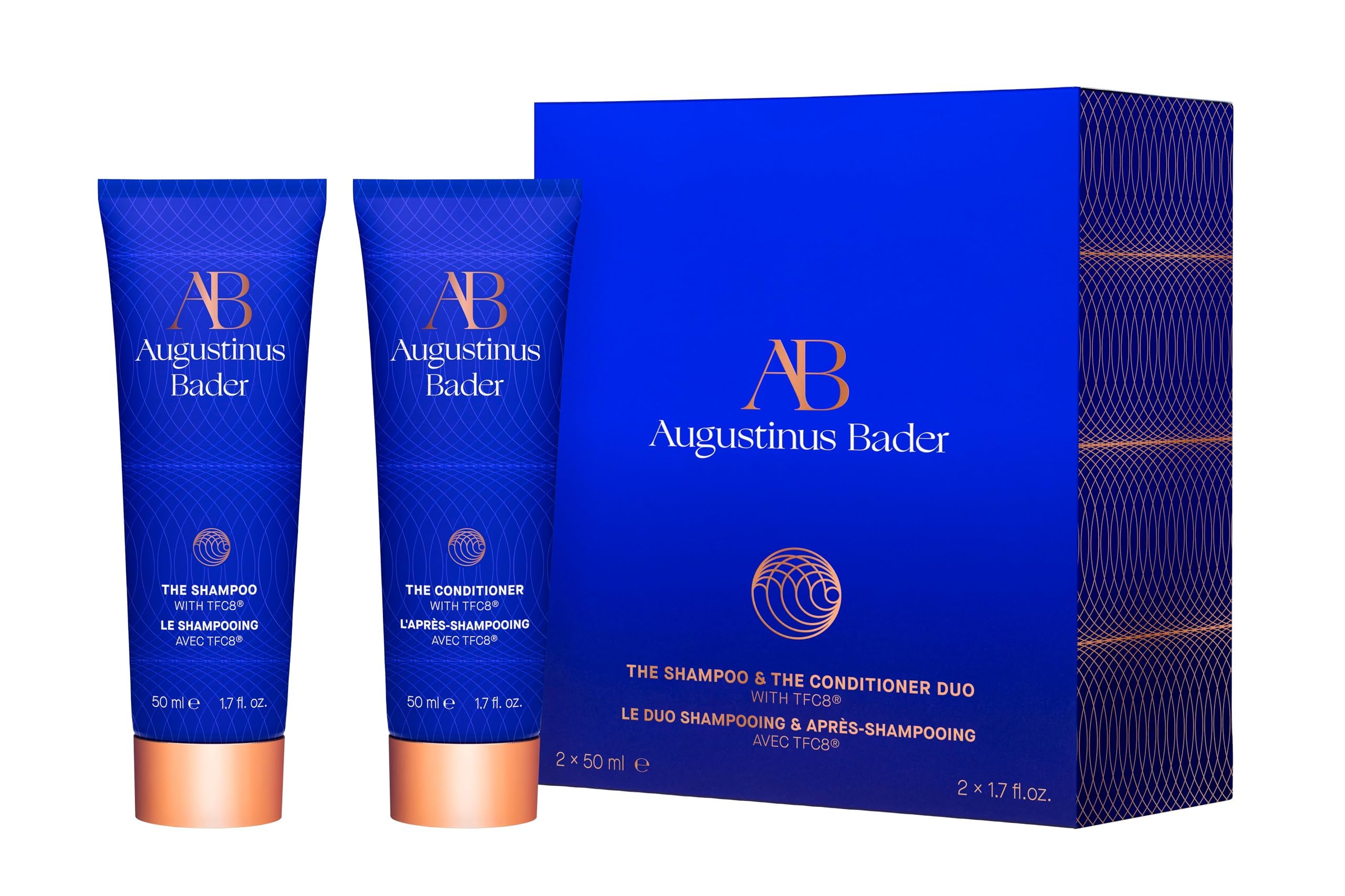 Augustinus BaderThe Shampoo & Conditioner Duo – Luxury Travel Size Mini Set – Hydrating & Strengthening – Boosts Growth, Smoothness & Shine – Sulfate-Free, Paraben-Free – 2 x 50 ml / 1.7 fl oz Each
