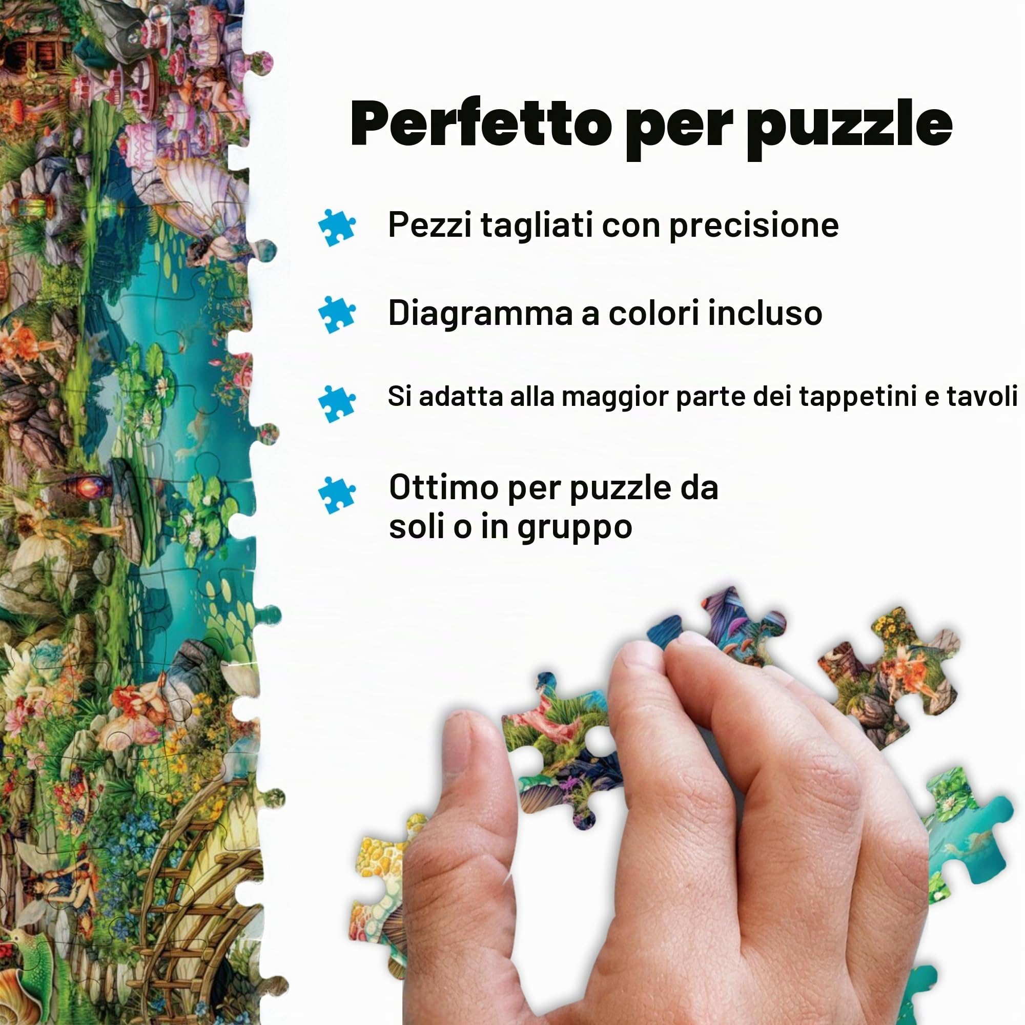 Buffalo Games Aimee Stewart Merry Mushroom Village Picnic Puzzle da 2000 pezzi per adulti, impegnativo, perfetto per serate di gioco, 98 x 67 cm da montato