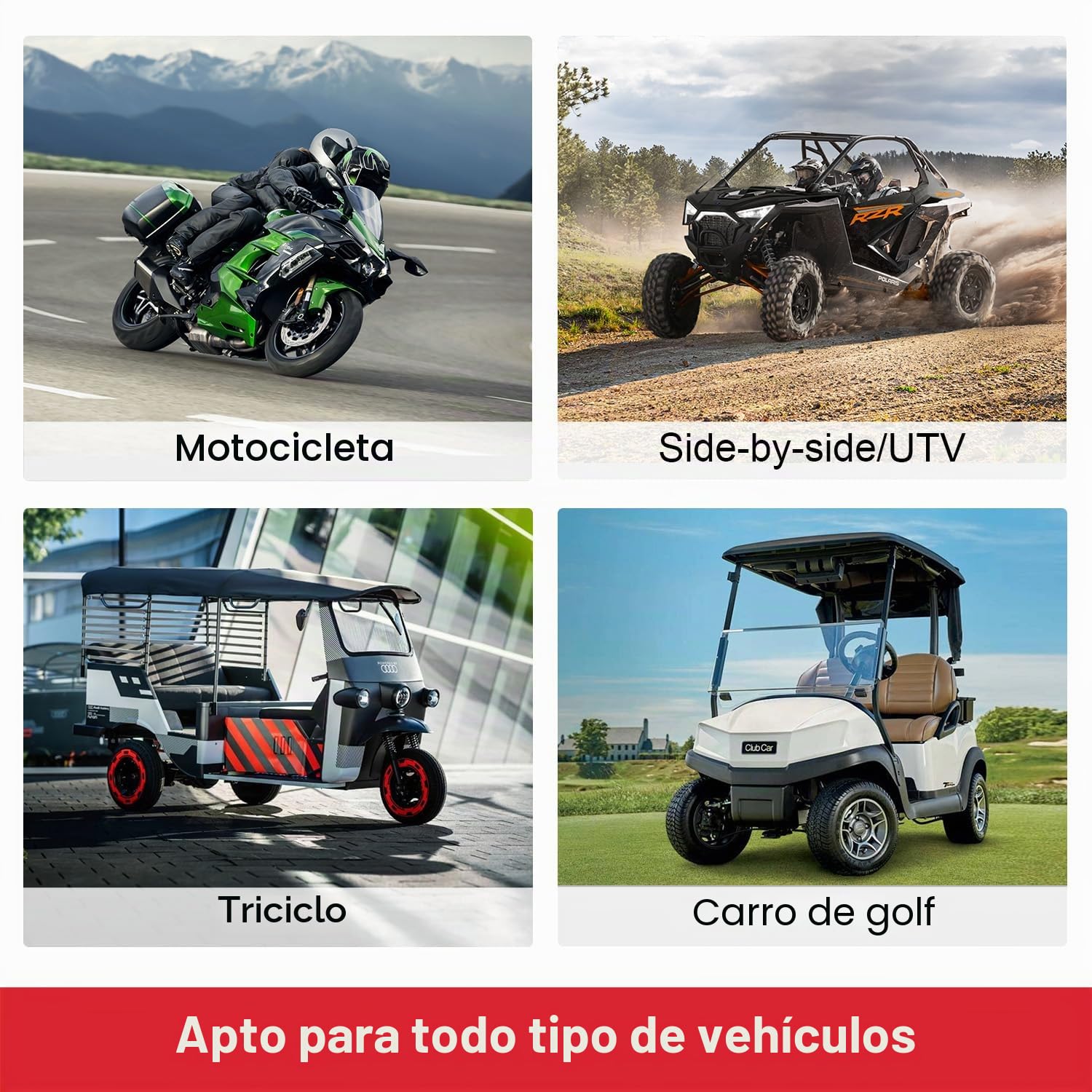 INNOVV Power Hub 3 Power Distribution System Kit, DC 12V 15A Motorcycle Power Distribution Hub, conexión de hasta 5 dispositivos instalados en la motocicleta