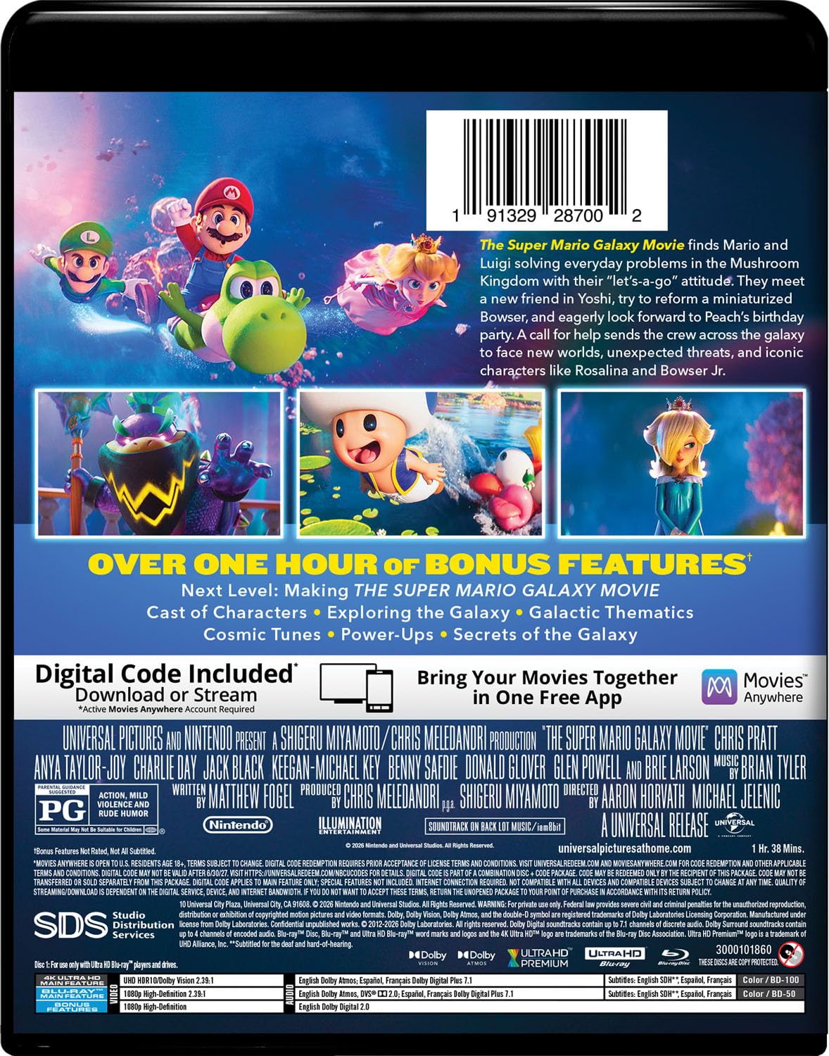 Super Mario Galaxy, le film [Blu-Ray] [Region Free] (Sous-titres français)