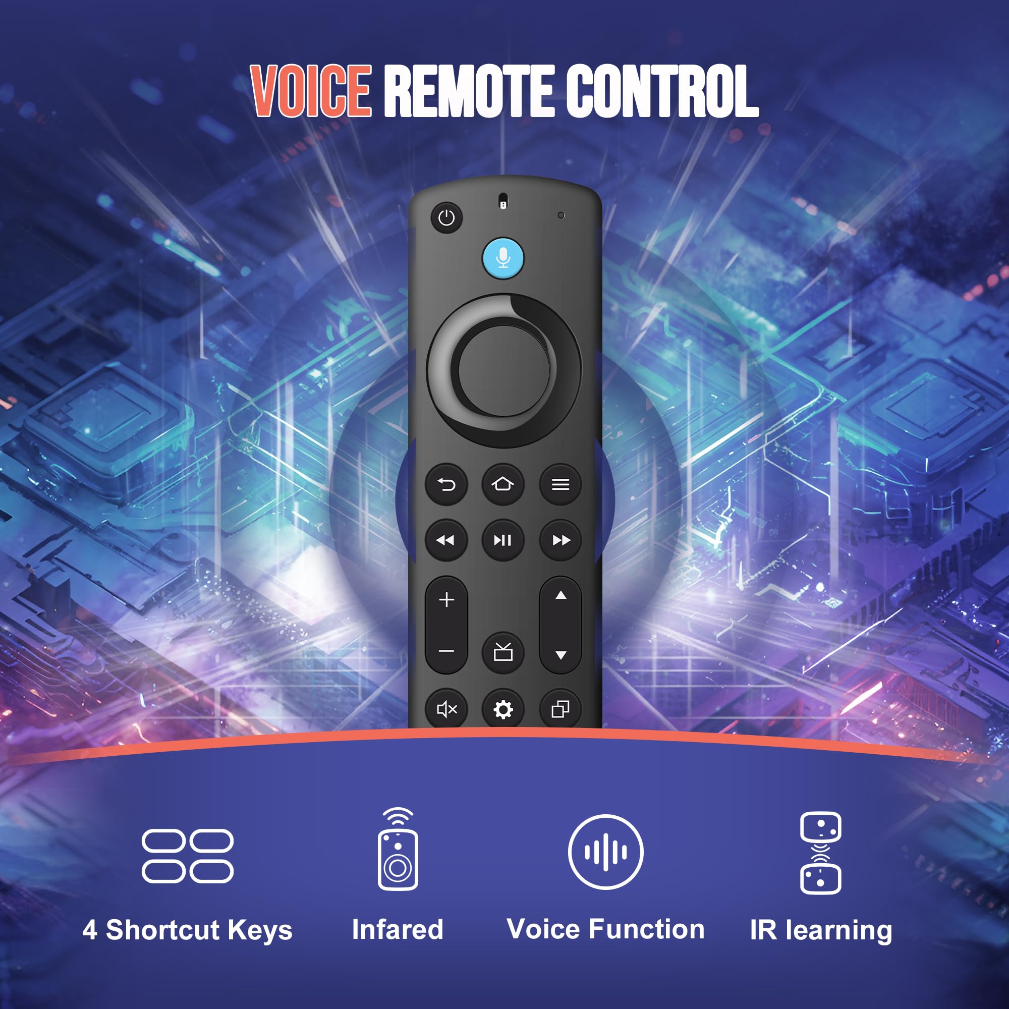 Replacement Remote for All Fire Series, Remote for FireStick 4K (1st/2nd Gen/Max/Plus/Select), TV Stick (2nd/3rd Gen/Lite/HD),TV Cube, Fire-Insignia/TCL/Omni Series Smart TVs — view 4