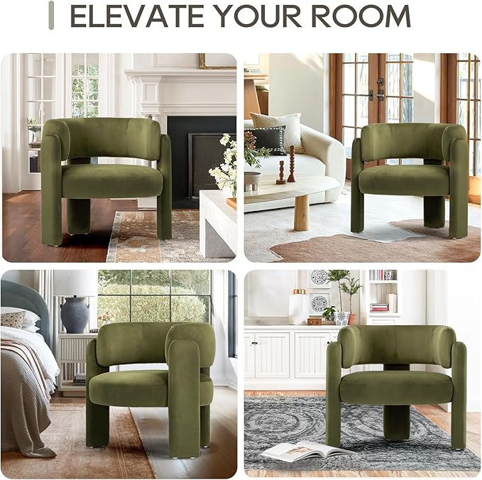 Sillón Tapizado Terciopelo Moderno Verde Menta miniatura 5