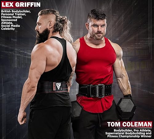 Miniatura 4 de RDX Cinturón de levantamiento de pesas para hombres y mujeres, aprobado por IPL USPA, 0.236 pulgadas de grosor, 100% cuero, soporte de espalda de