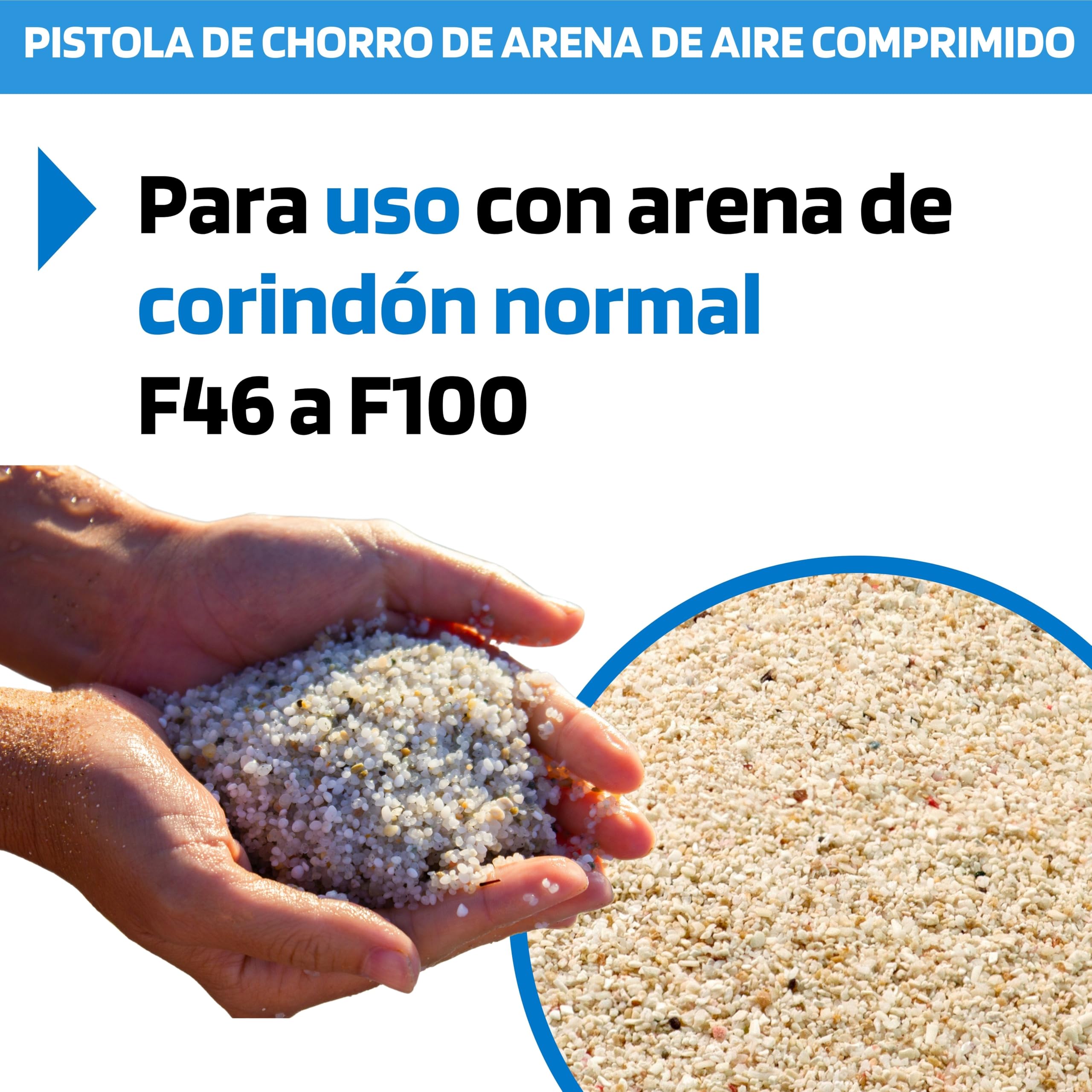 SW Stahl 25070L Pistola de Chorro de Arena Neumática con Depósito | Herramienta de aire comprimido para limpieza y decapado, compatible con compresores estándar y boquillas de recambio