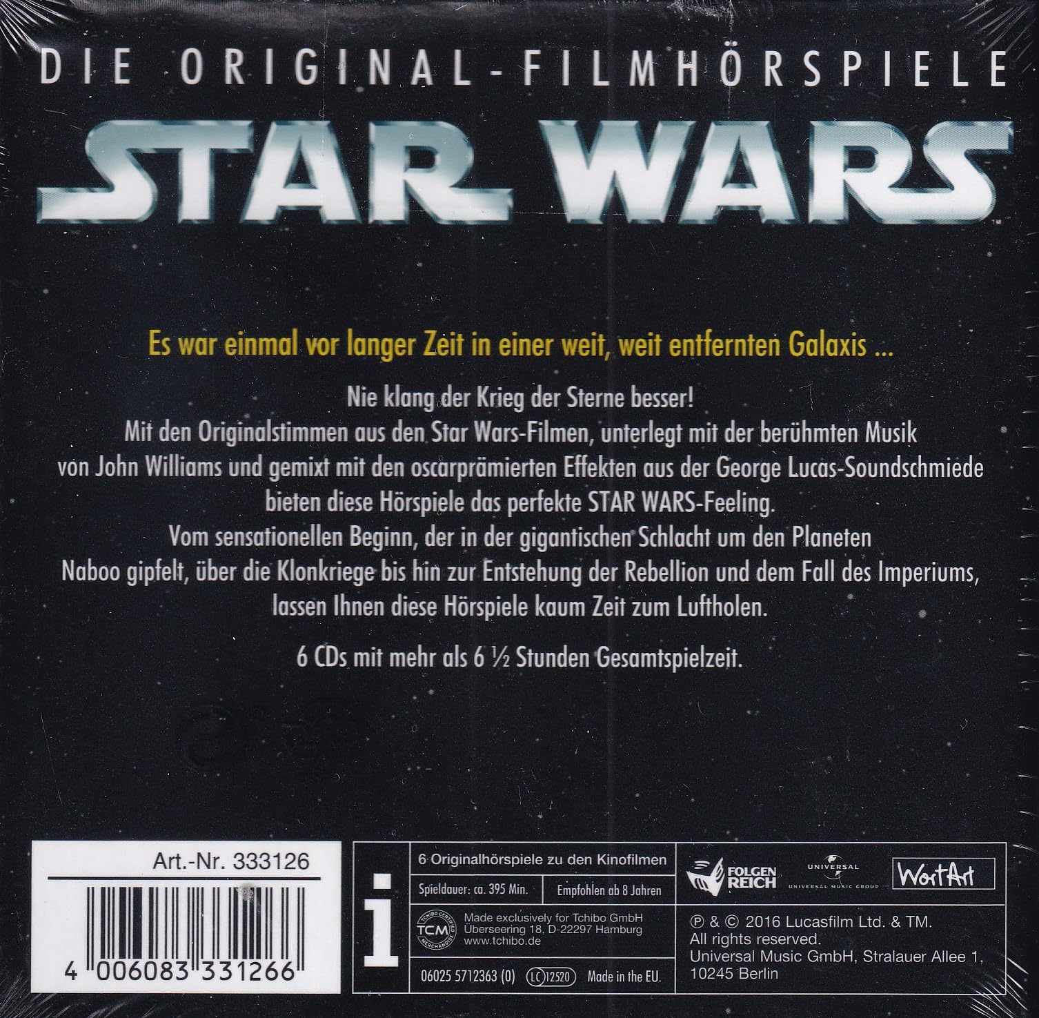 Episode I-VI (Collector's Box): Die Original-Filmhörspiele. Episoden I-VI. Episode 1: Die dunkle Bedrohung; Episode 2: Angriff der Klonkrieger; ... 6: Die Rückkehr der Jedi-Ritter (Star Wars)