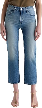 AG Adriano Goldschmied Womens Brinley Mid Rise Straight Crop