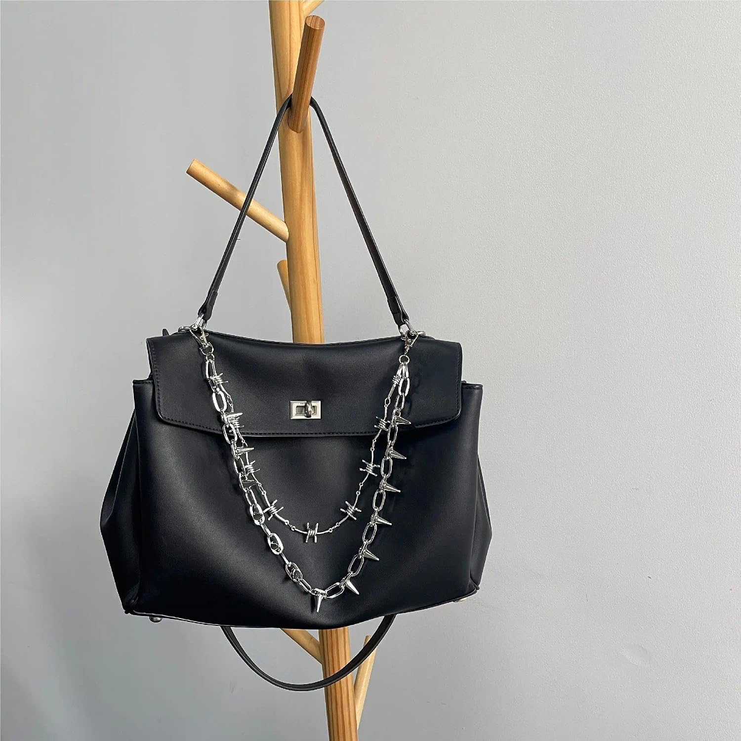 QTMY Punk Keychain,Cool Bag Charms for Tote Bag for Women,Novelty Purse Charms for Handbags image 2