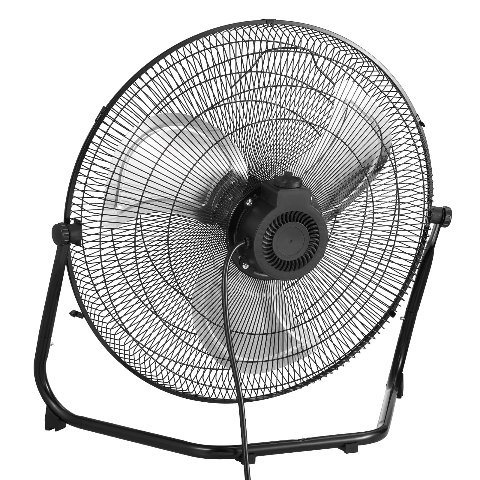 VEVOR Ventilateur de sol, 3 vitesses, ventilateur industriel en métal robuste 508 mm, inclinaison à 360°, vitesse du vent 6,5 m/s, pour maison, bureau, garage, magasin commercial, chambre à coucher