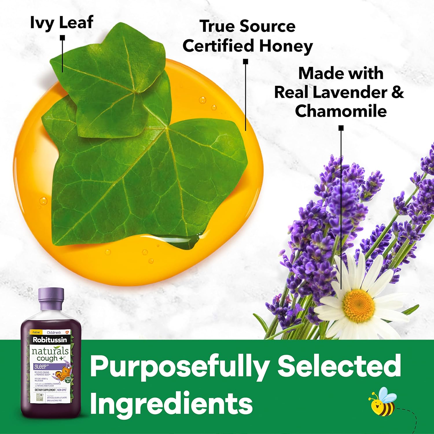 Children's Robitussin Naturals Cough Plus Sleep Dietary Supplement for Ages 4 Plus - 6.6 Oz and Cough Plus Immune Health Dietary Supplement for Cough Relief for Ages 2 Plus - 8.3 Oz : Baby