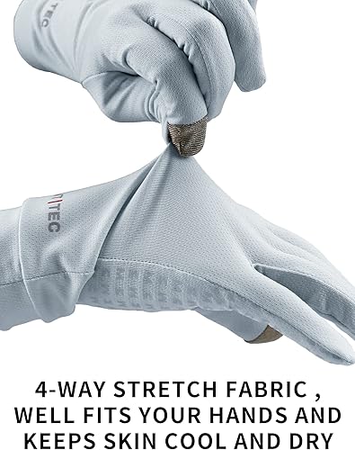 Miniatura 5 de Guantes de protección UV para hombre y mujer, guantes para pantalla táctil, UPF 50+, guantes de protección solar para ciclismo, pesca, correr,