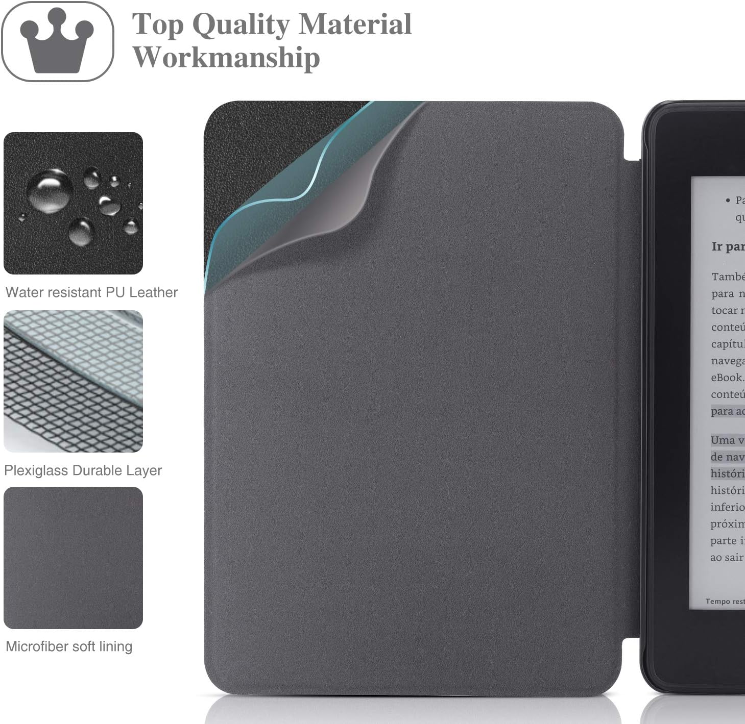 Vimorco Kindle Paperwhite Case 2018 Release for 10th Generation, Premium Lightweight Pu Leather Cover with Auto Sleep/Wake for Amazon Kindle Paperwhite E-Reader (Pink Marble)