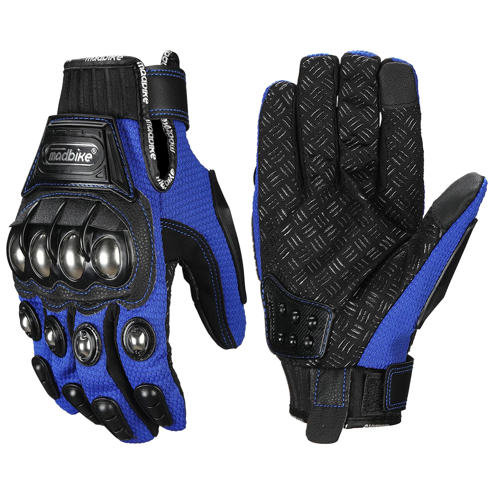 ILM, Motorbike Glove, Knuckle Guard, For Summer/Winter, Men's, Women's, blue