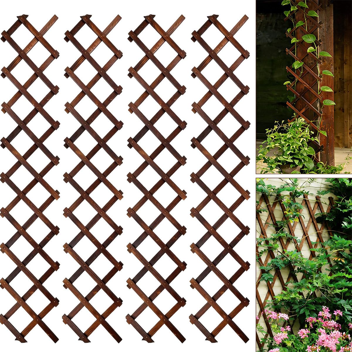 4Pcs Expandable Garden Trellis 13x68