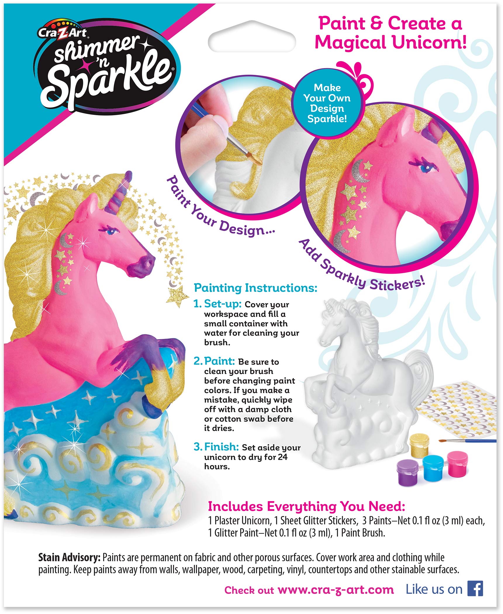 Paint Your Own Unicorn Painting Kit with Creative Colourful Glitters, –  thepartyville