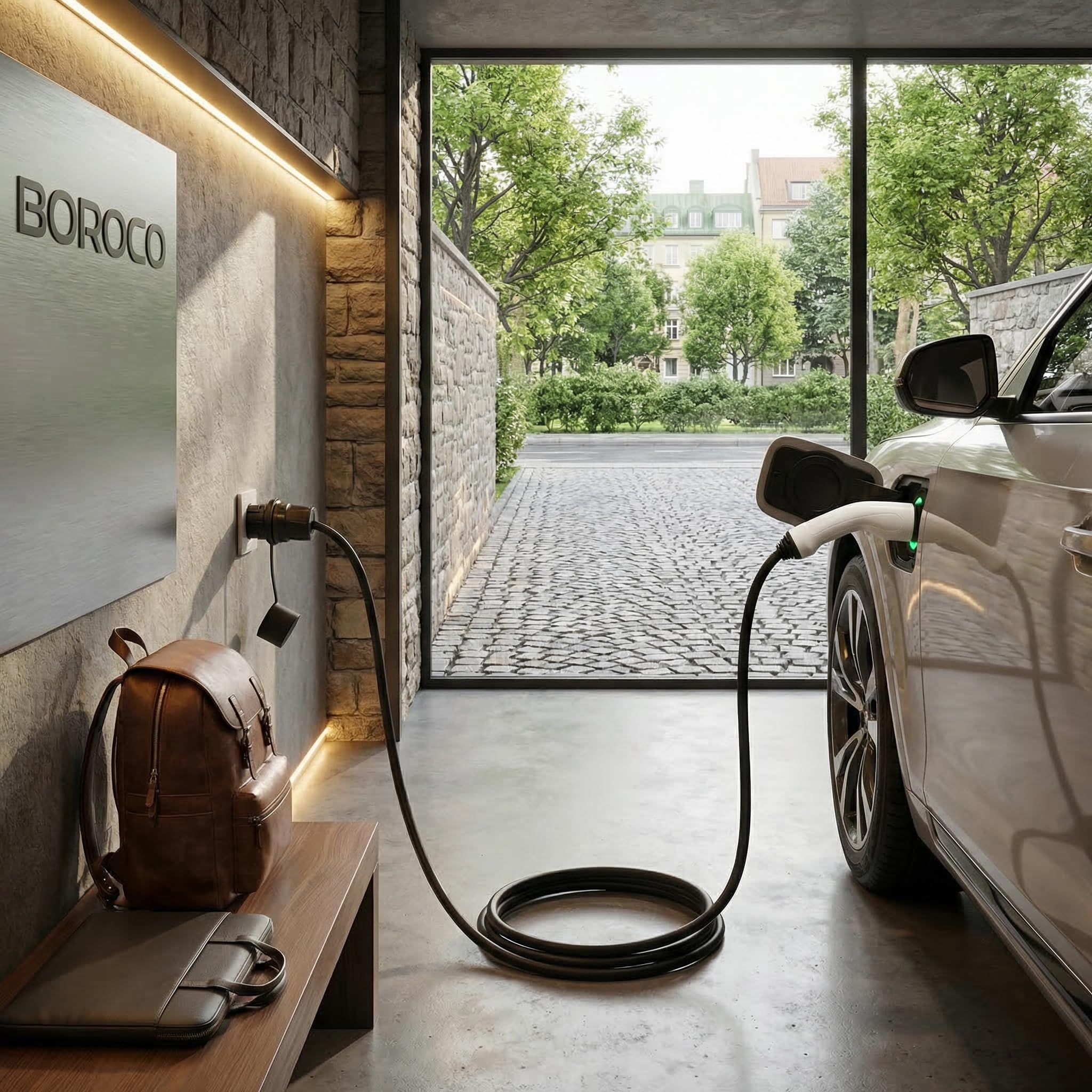 Cable de carga tipo 2 para EV, 3,5 kW 16 A 0,5 m 250 V cable de carga de coche eléctrico, tipo 2 a tipo 2 resistente al agua y a prueba de polvo, compatible con todos los modelos de tipo 2
