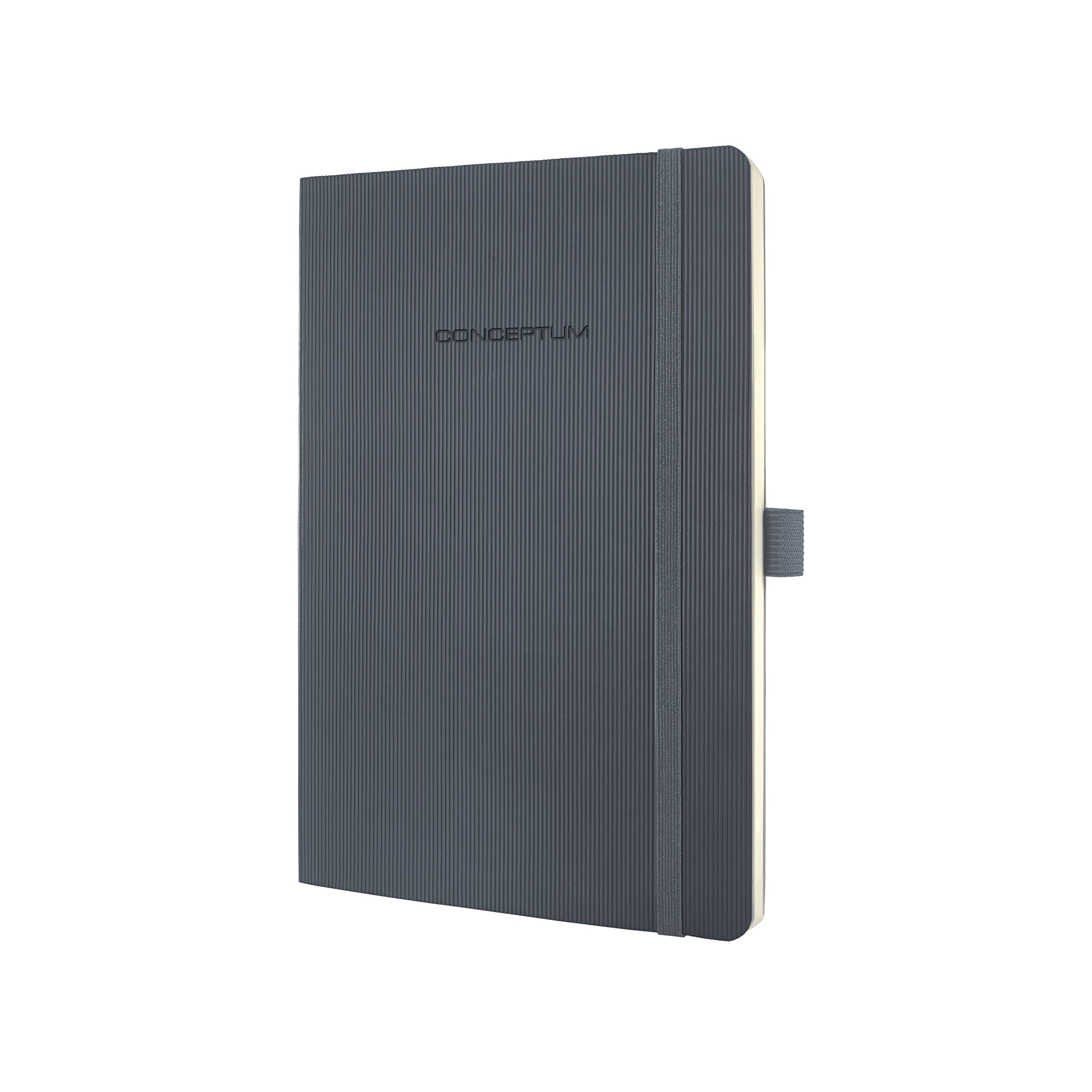 SIGEL CO328 Premium Notebook squaRed, A5, softcover, Grey - Conceptum