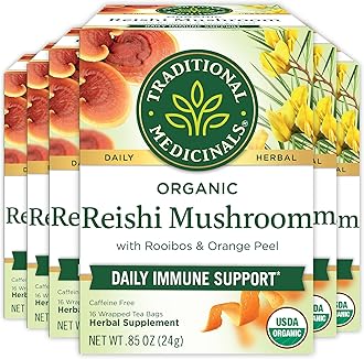 Organic Reishi Mushroom with Rooibos & Orange Peel Tea