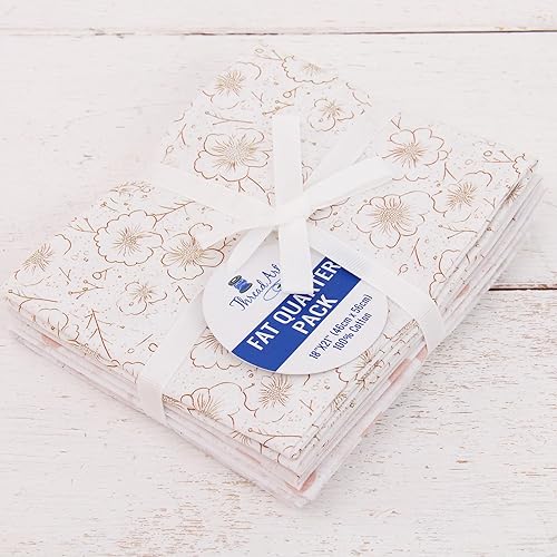 Miniatura 8 de Threadart Paquete de 12 cuartos de grasa  Variedad de estampados 100% tela de algodón  Tela de acolchado 100% algodón de primera calidad  Sin