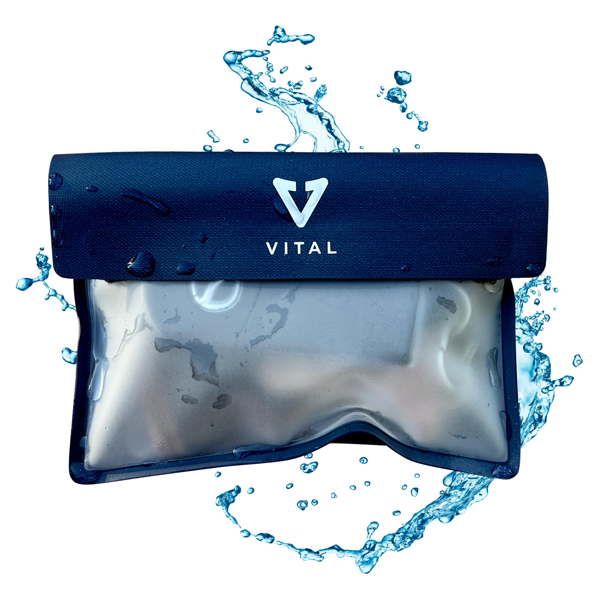 VITAL Waterproof Wallet Key Holder Pouch for Swimming & Surfing - Water & Rain Proof Car Key Fob Case - Small Dry Bag with Adjustable Wrist Ankle Strap