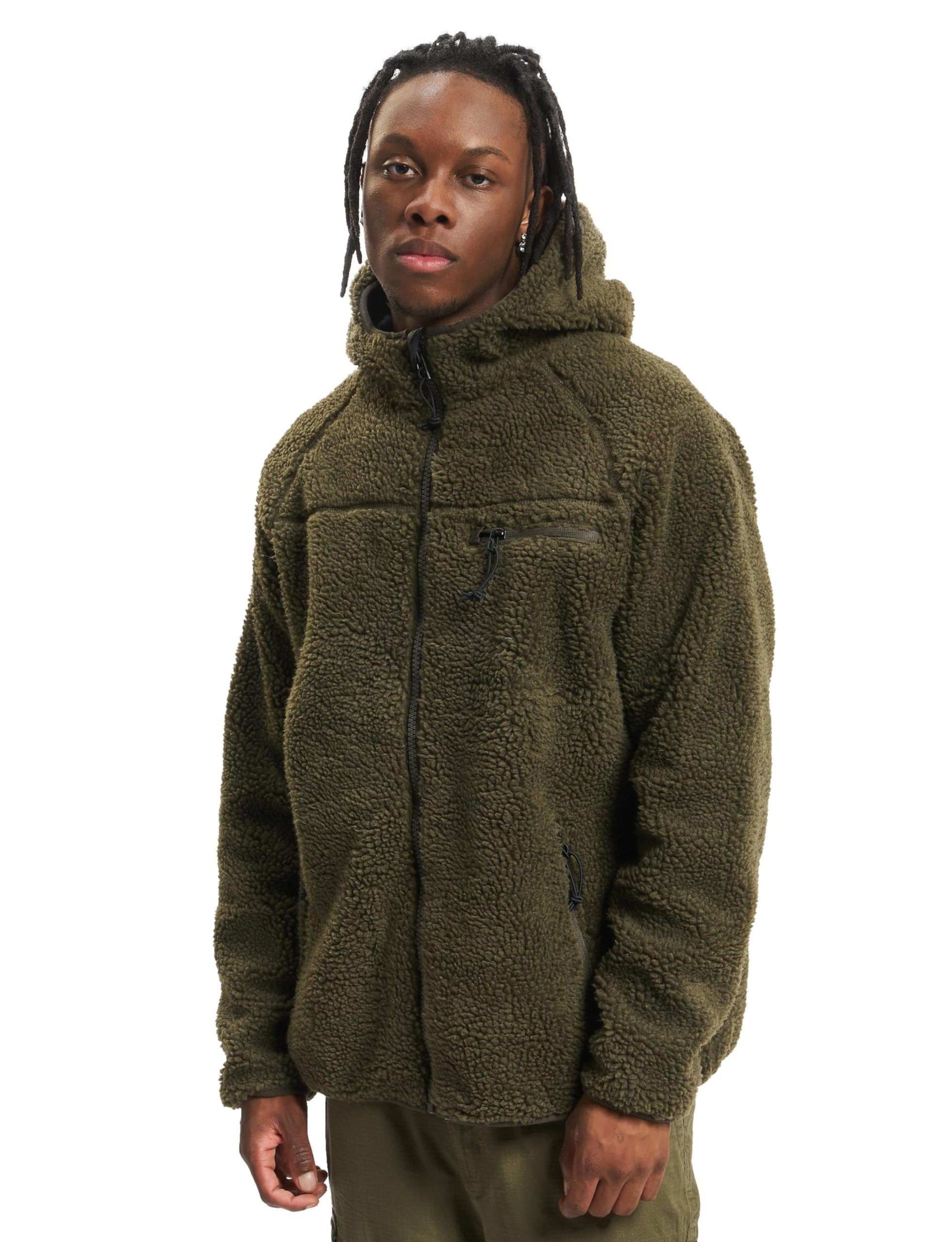Brandit Teddyfleece Worker Jacket, color: olive, size: XL