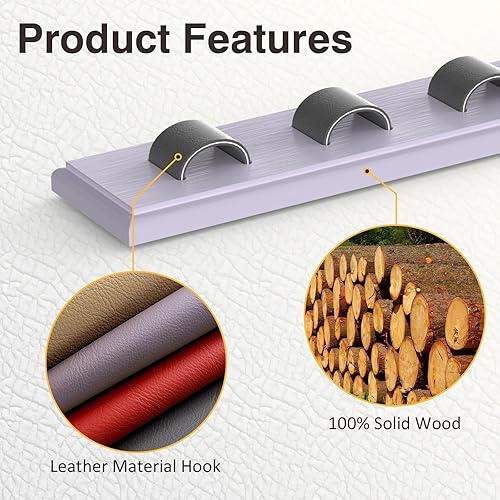 Miniatura 10 de Paquete de 3 organizadores de lentes de sol, organizador de lentes de sol montado en la pared, soporte de madera para lentes de sol, soporte para