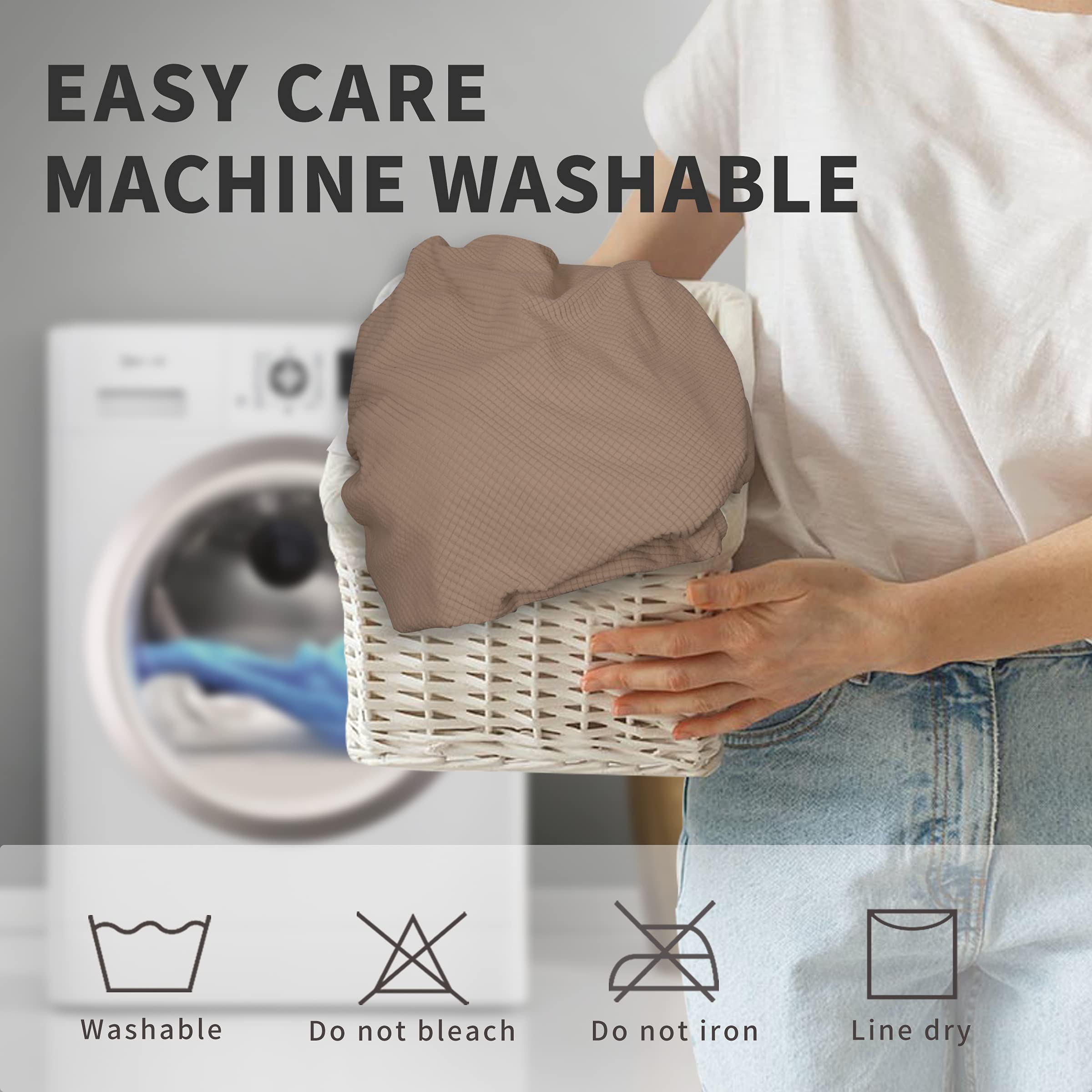 Easy-Going - Copridivano 100% impermeabile, per divano reclinabile a 3 posti, 8 pezzi, elasticizzato, con tasca, in tessuto jacquard, a prova di perdite, lavabile (per divano, color caramello)