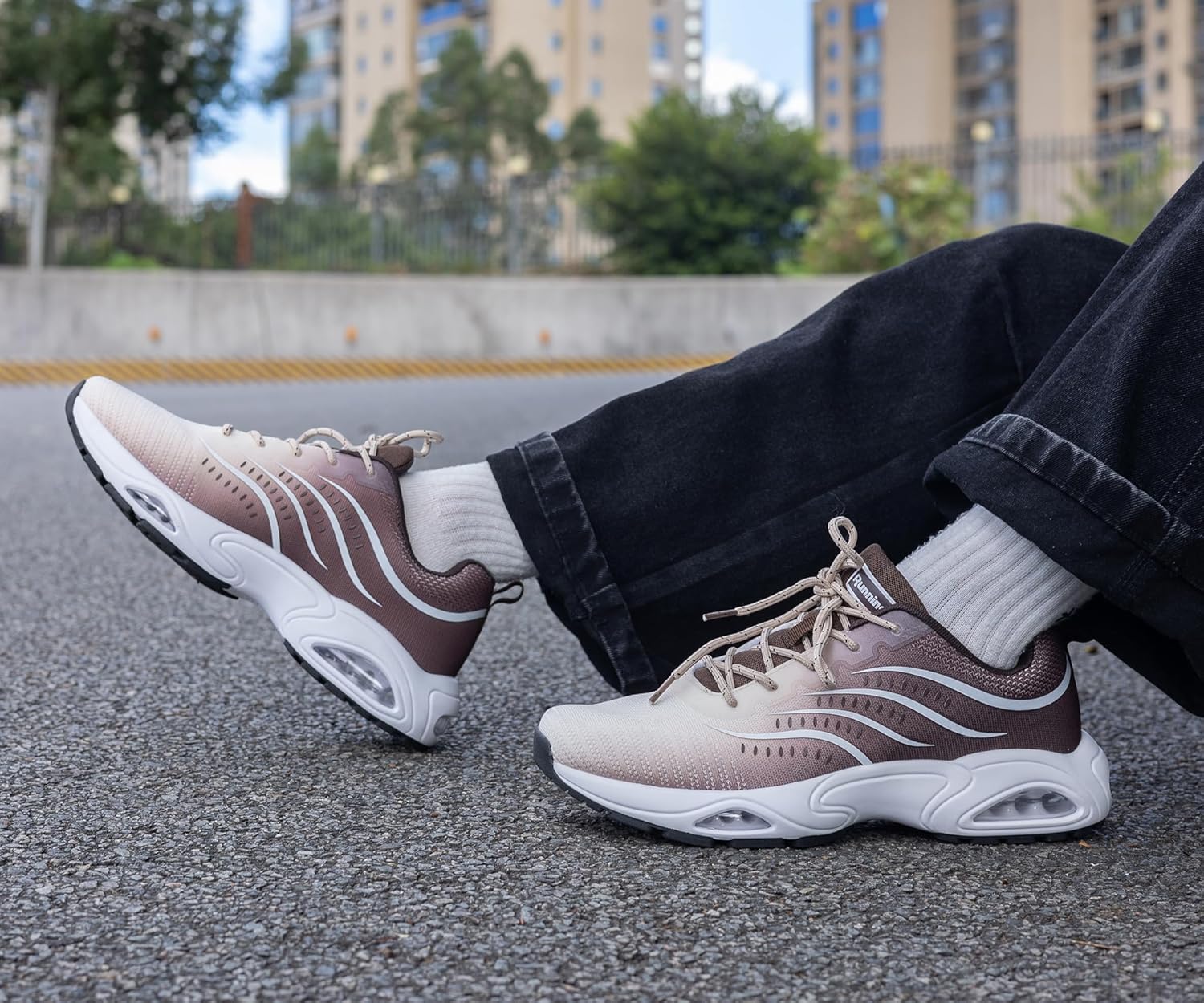 Quseek Running Shoes for Men Tennis Athletic Gym Walking Sneakers Comfortable Sports Non Slip Workout Jogging Man Shoe Size 7-13