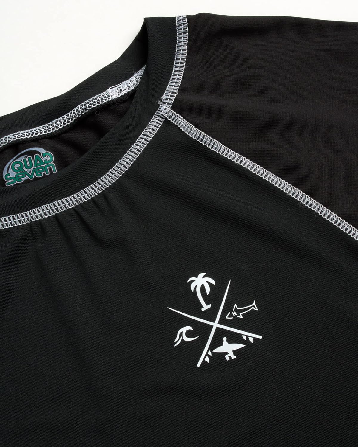 Quad Seven Boys Swim Shirt - Quick Dry Sun Protection Short Sleeve Rash Guard for Boys Surf Youth Kids Swimwear (Sizes: 5-18) - Image 3