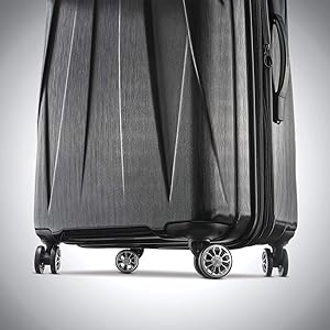 Samsonite Centric 2 Hardside Expandable Luggage with Spinner Wheels, Black, 3-Piece Set (20/24/28)