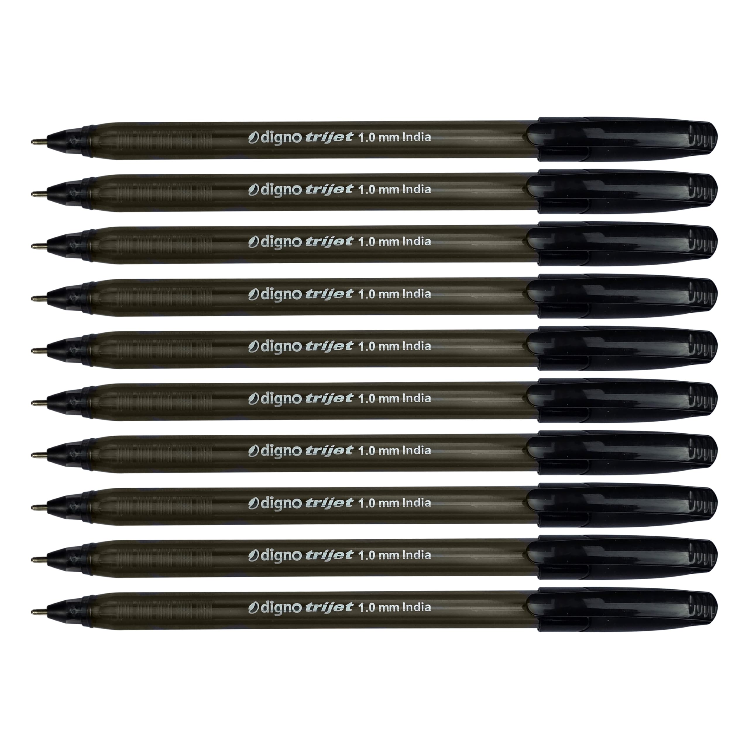 DIGNO Tri-Mate Ballpoint Pens, BLACK, Medium Point (1.0mm), Pack of 50, Multipack, Triangular Grip, Bulk Pack, School Office Home Business Hospital Use โ image 1